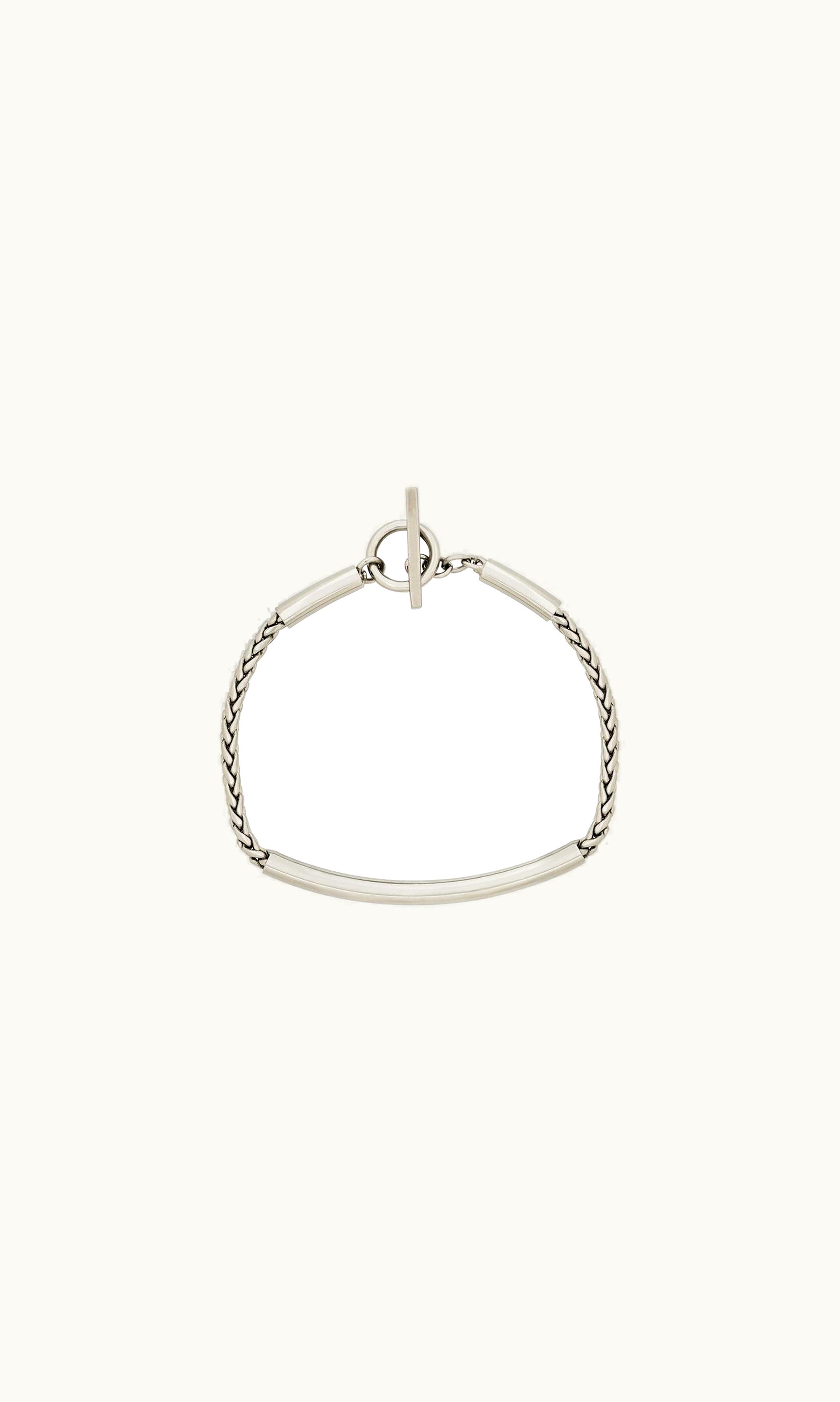 Saint Laurent Saint Laurent Tube Chain Bracelet In Metal Palladium
