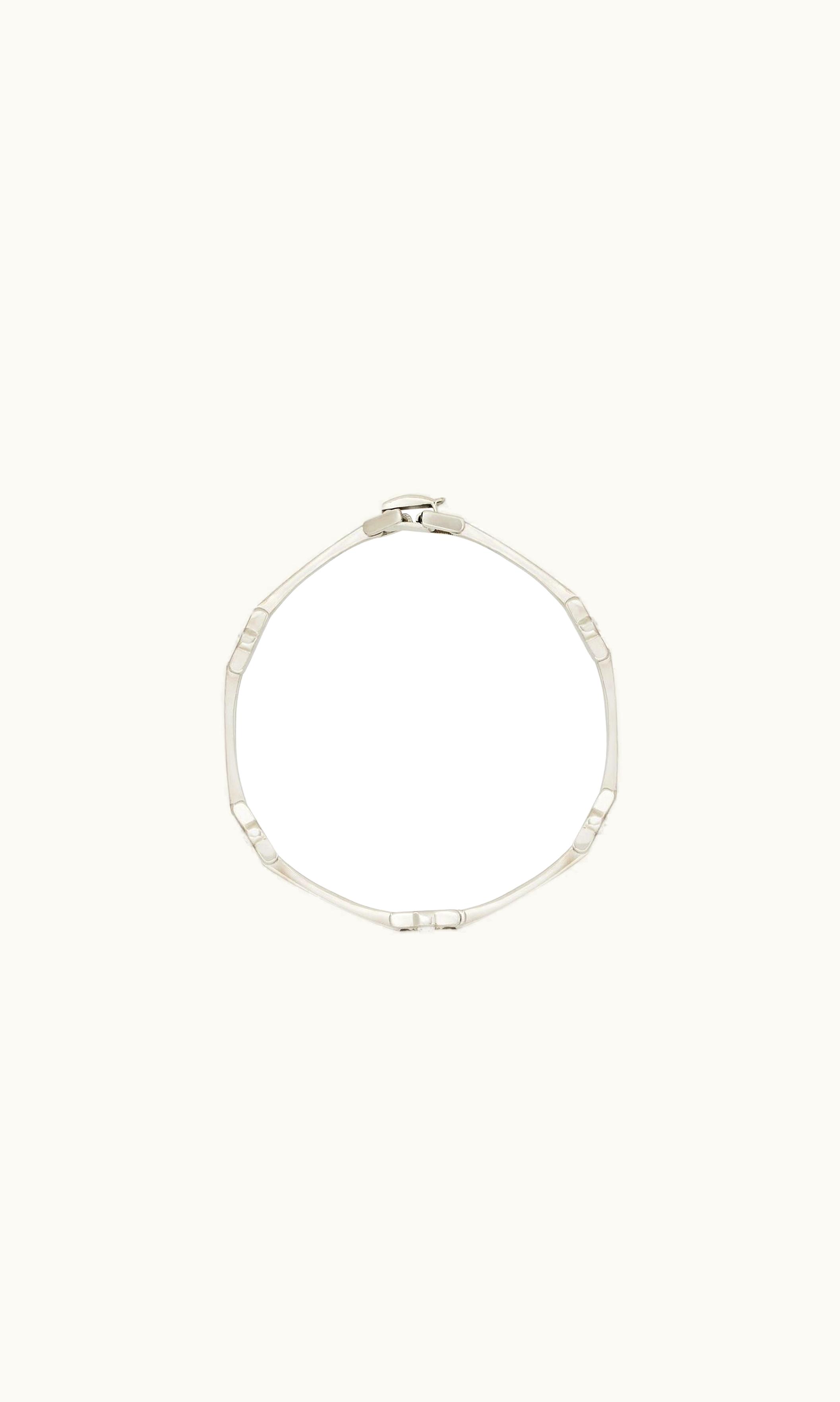 Saint Laurent Saint Laurent Articulated Crystal Bracelet In Metal Crystal And Palladium