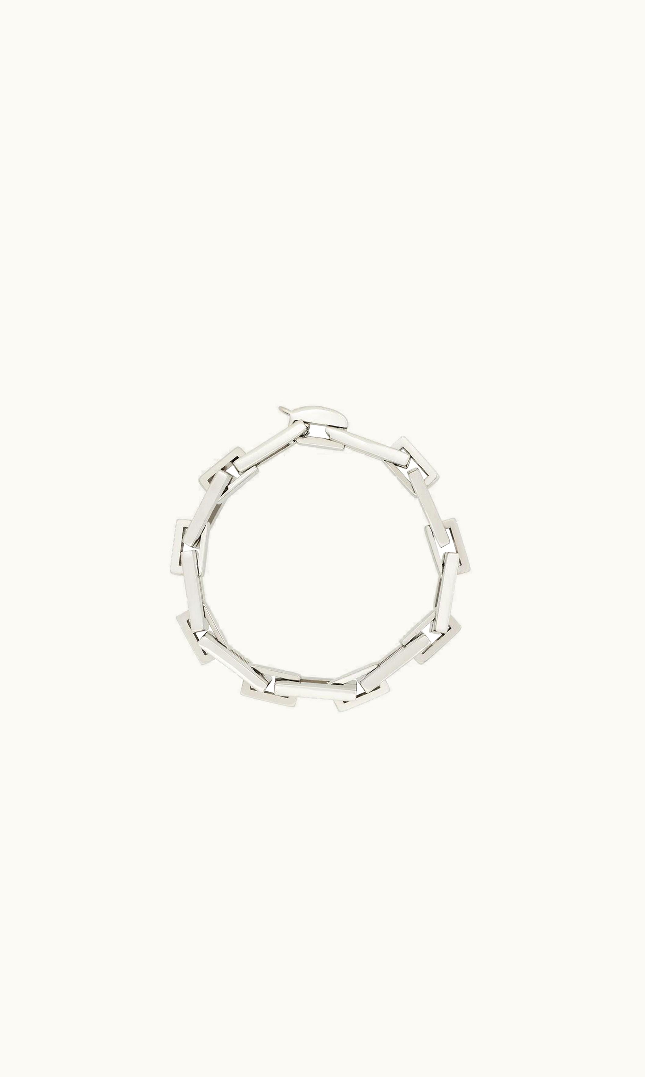 Saint Laurent Saint Laurent Graduated Geometric Bracelet In Metal Palladium