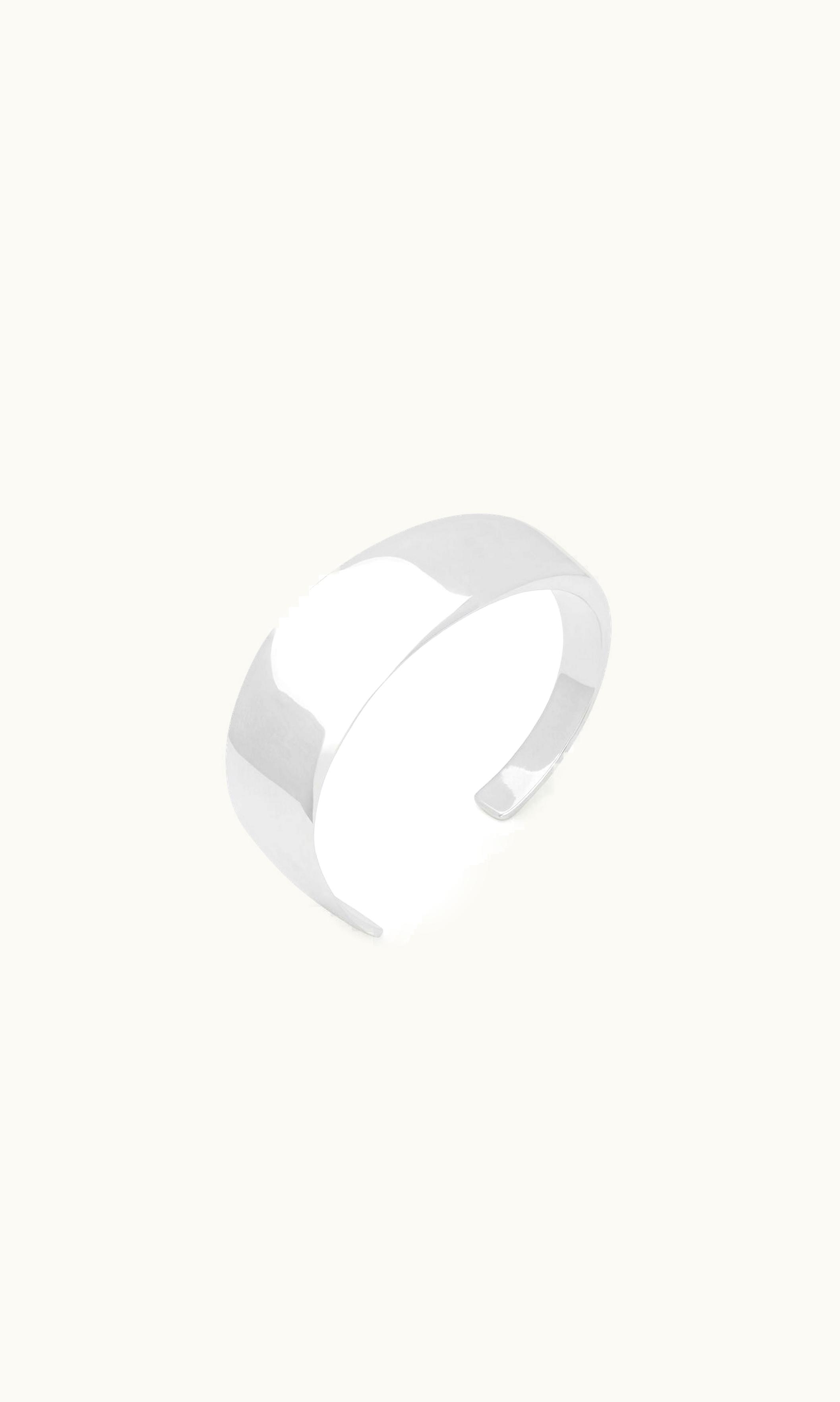 Saint Laurent Saint Laurent Gradient Cuff In Metal Shiny Silver