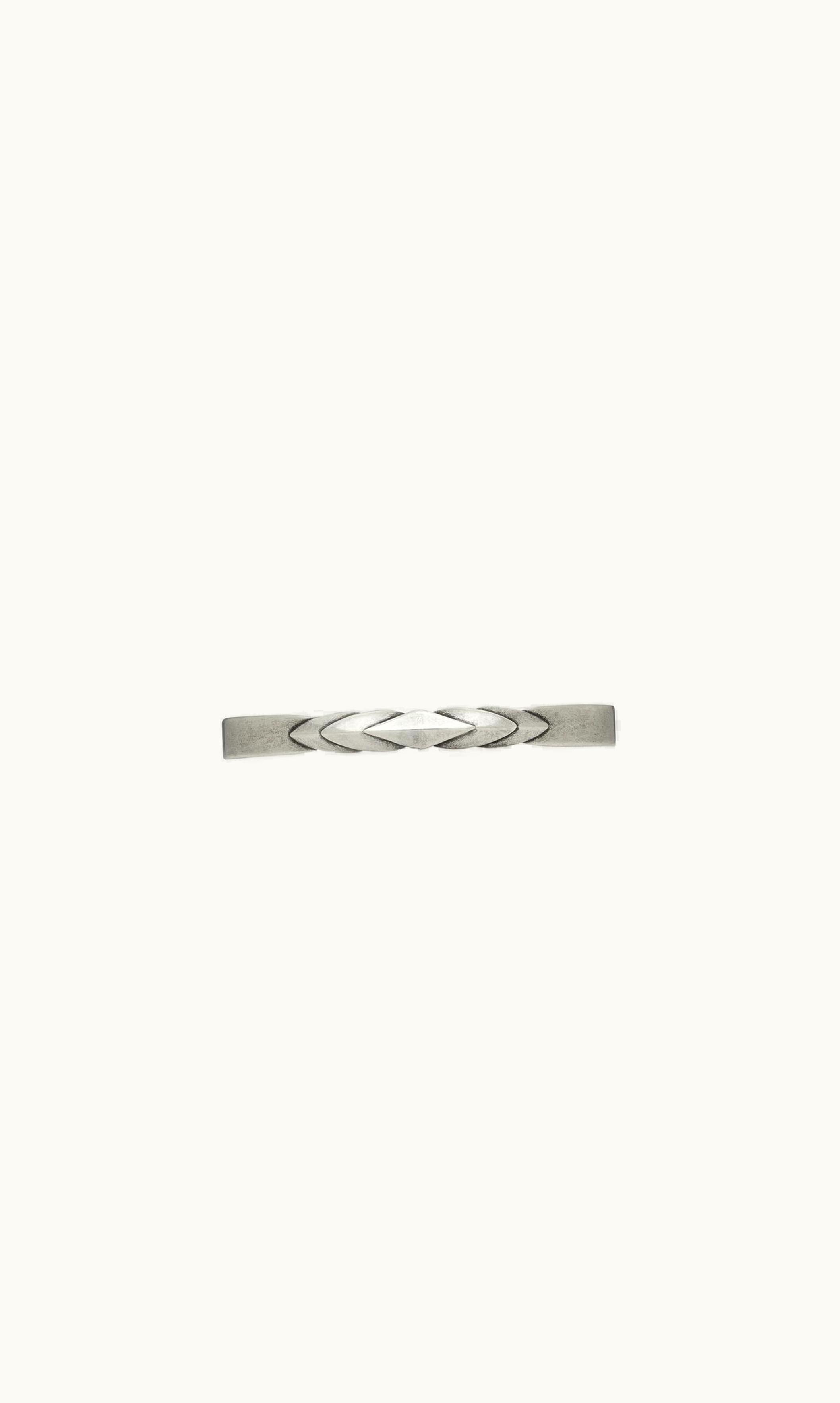 Saint Laurent Saint Laurent V Bracelet In Metal Oxidized Silver