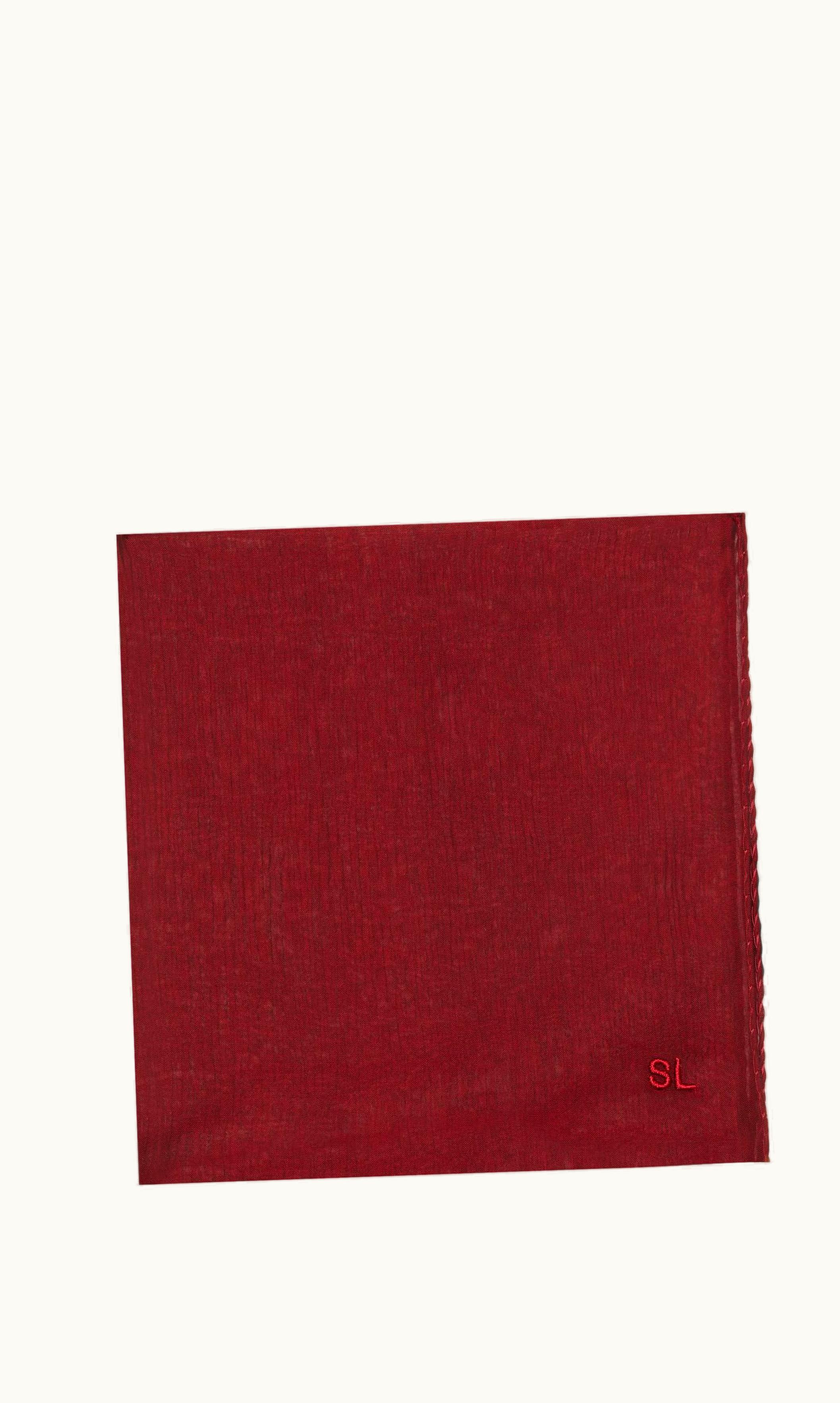 Saint Laurent Saint Laurent Sl Pocket Square In Silk Muslin Flame FLAME