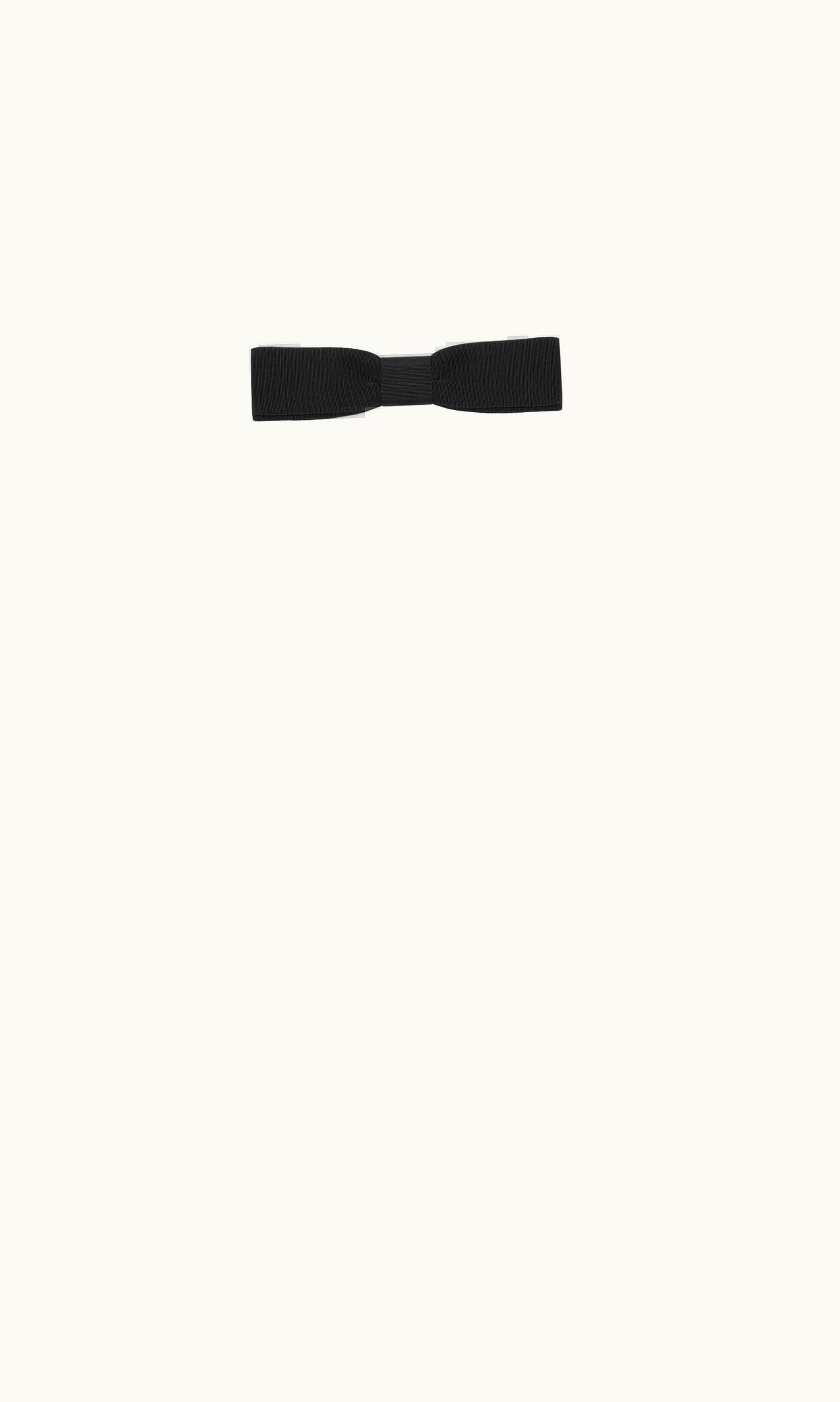 Saint Laurent Saint Laurent Rectangular Bow Tie In Faille Black