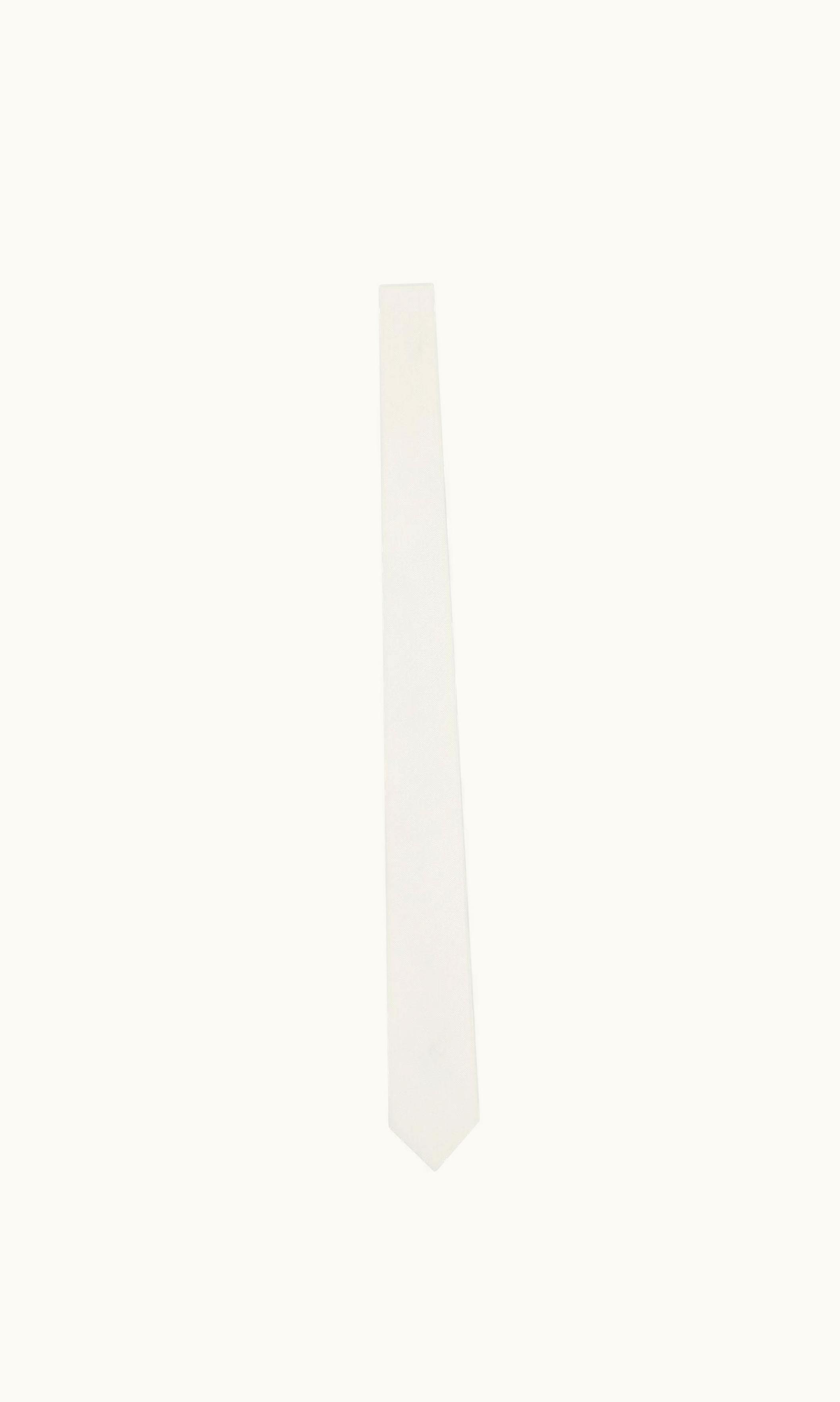 Saint Laurent Saint Laurent Tie In Silk Faille Off White