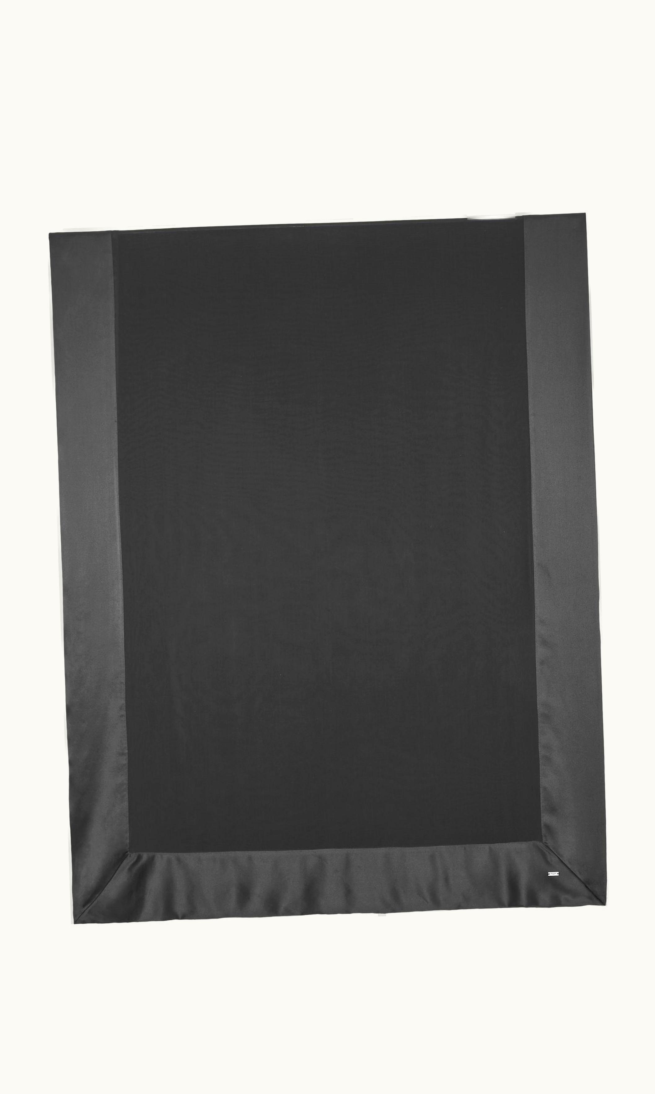 Saint Laurent Saint Laurent Extra-Long Scarf In Silk Muslin And Satin Black