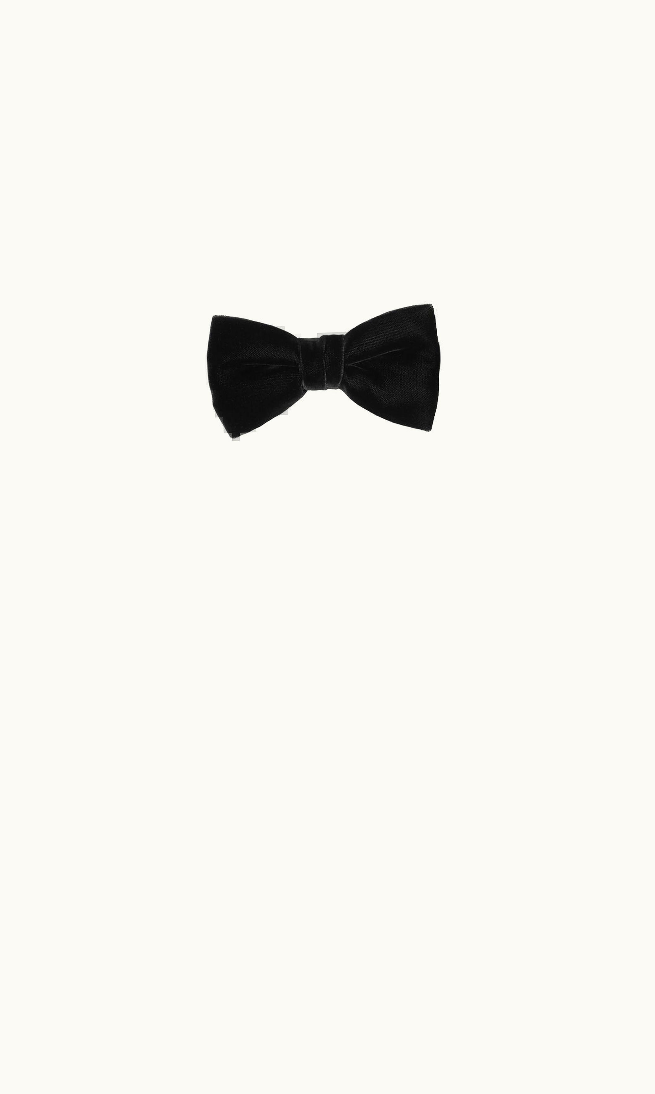 Saint Laurent Saint Laurent Yves Bow Tie In Black Velvet Black