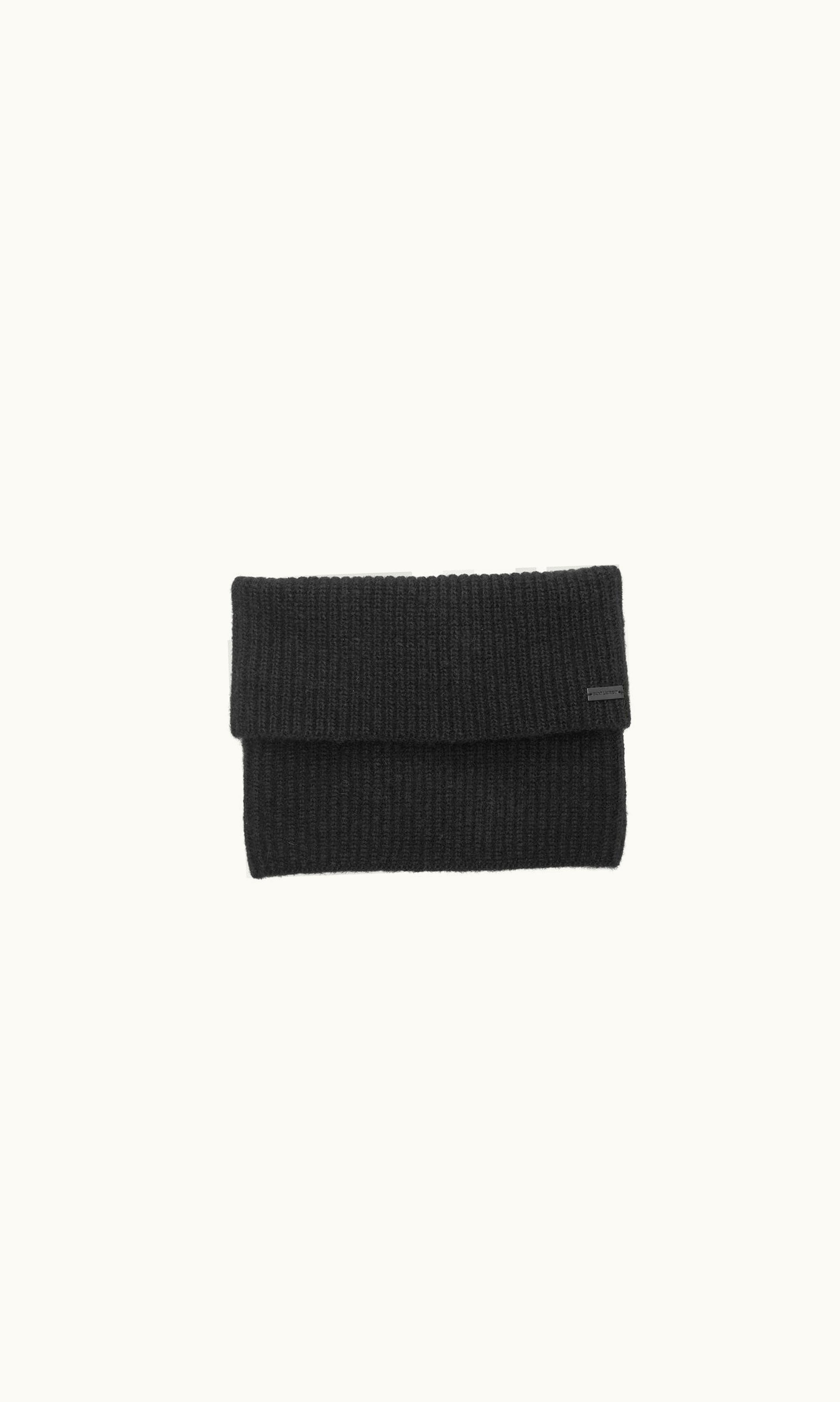 Saint Laurent Saint Laurent Knit Folded Collar In Alpaca And Wool Black