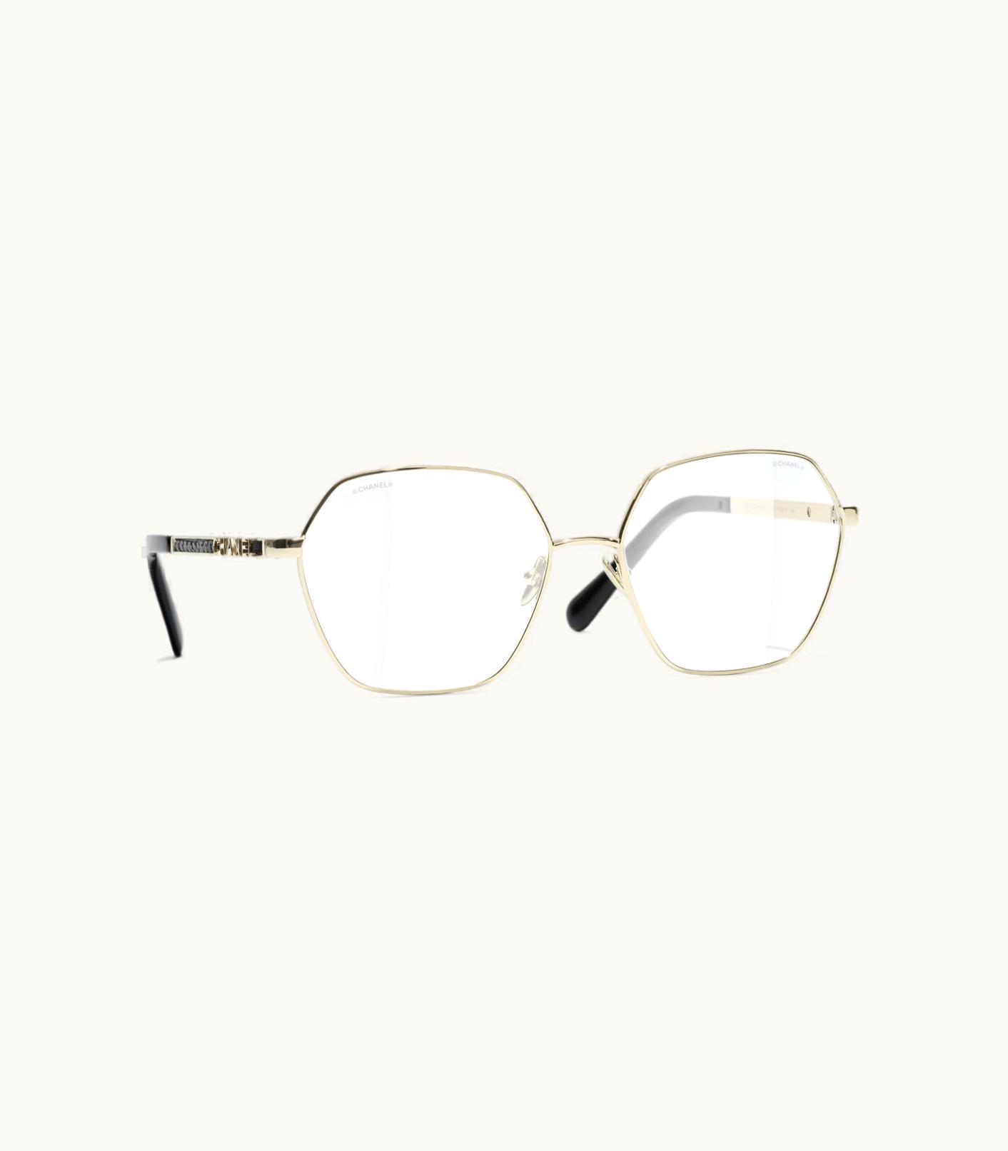 Chanel Chanel Eyewear: Round Blue Light Glasses, Metal & Sequins