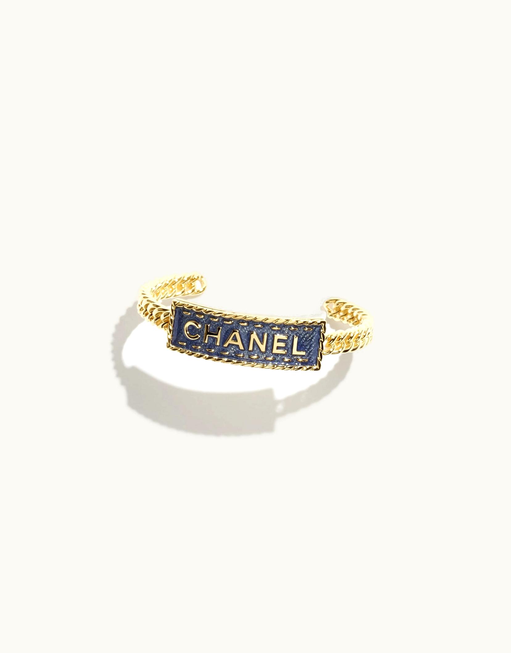 Chanel Chanel Cuff - Metal, Gold & Blue