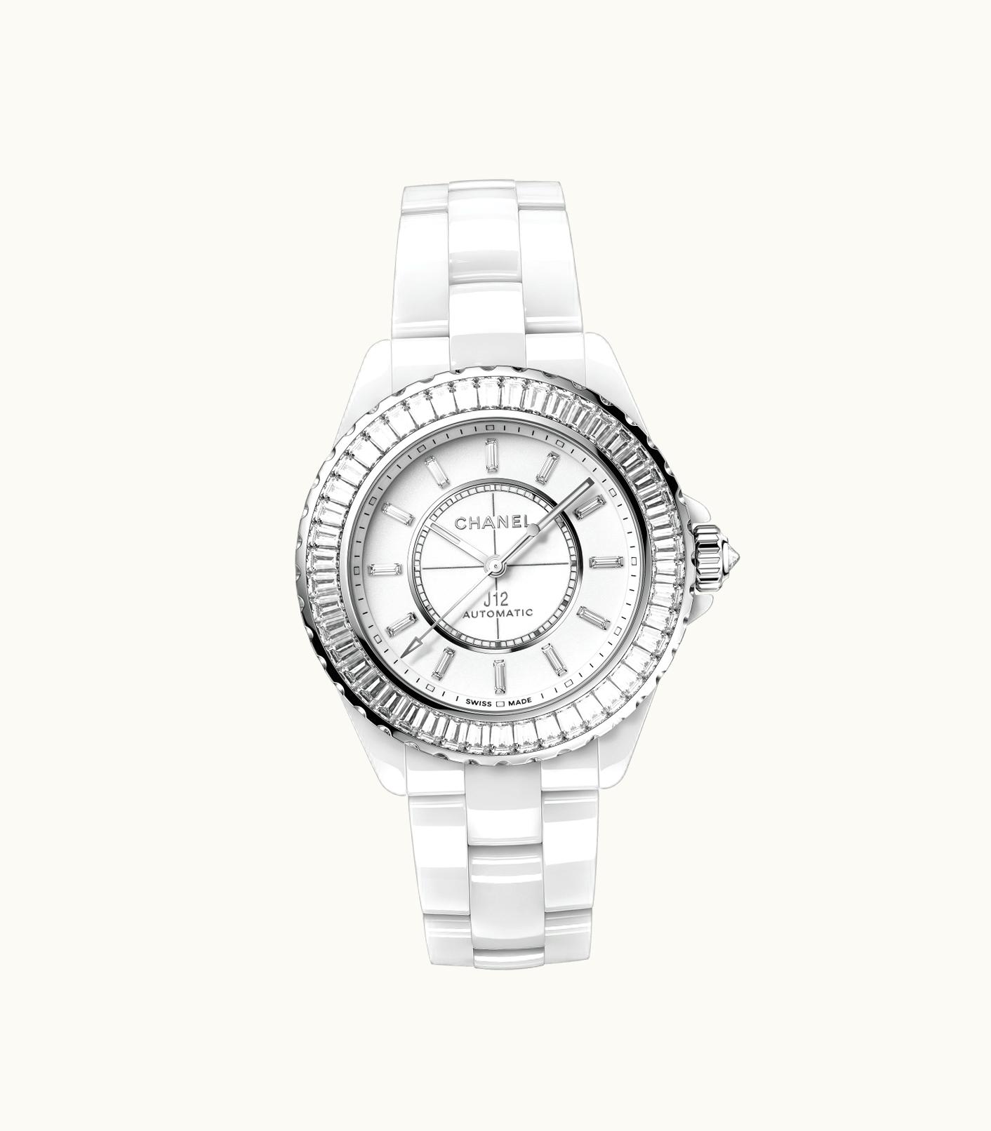 Chanel Chanel J12 Baguette Diamond Bezel Watch Caliber 12.1, 38 MM - H7431