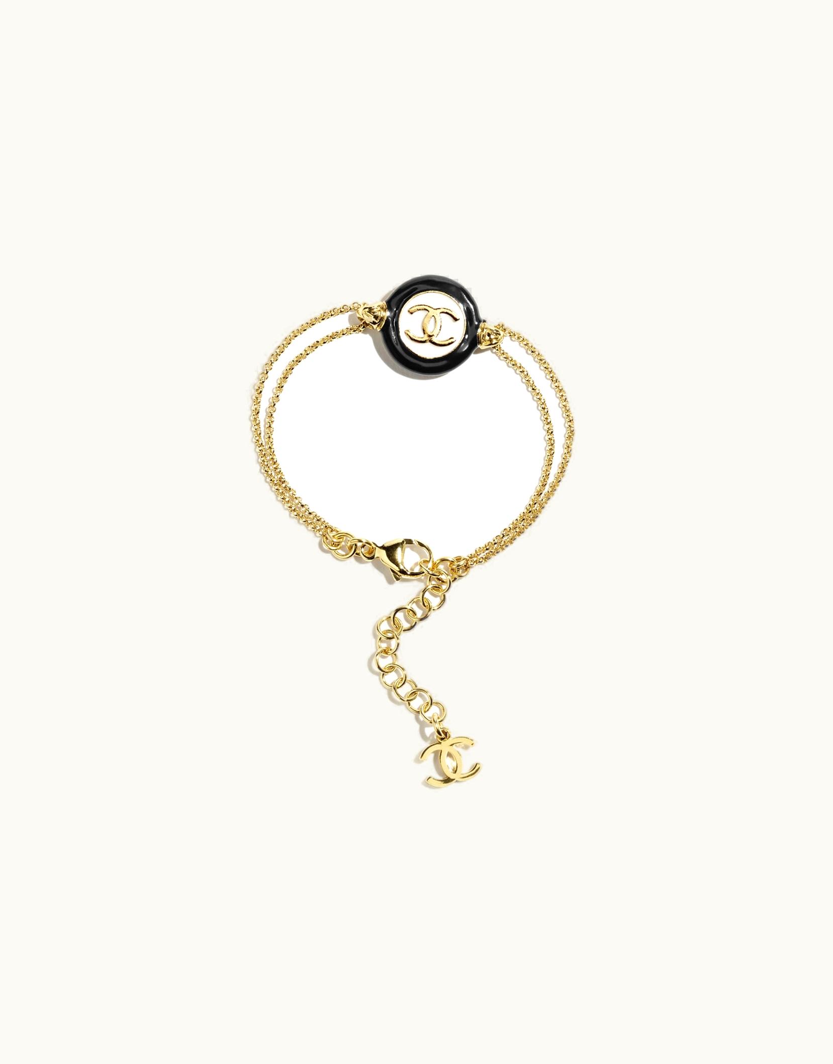 Chanel Chanel Bracelet - Metal, Gold, White & Black
