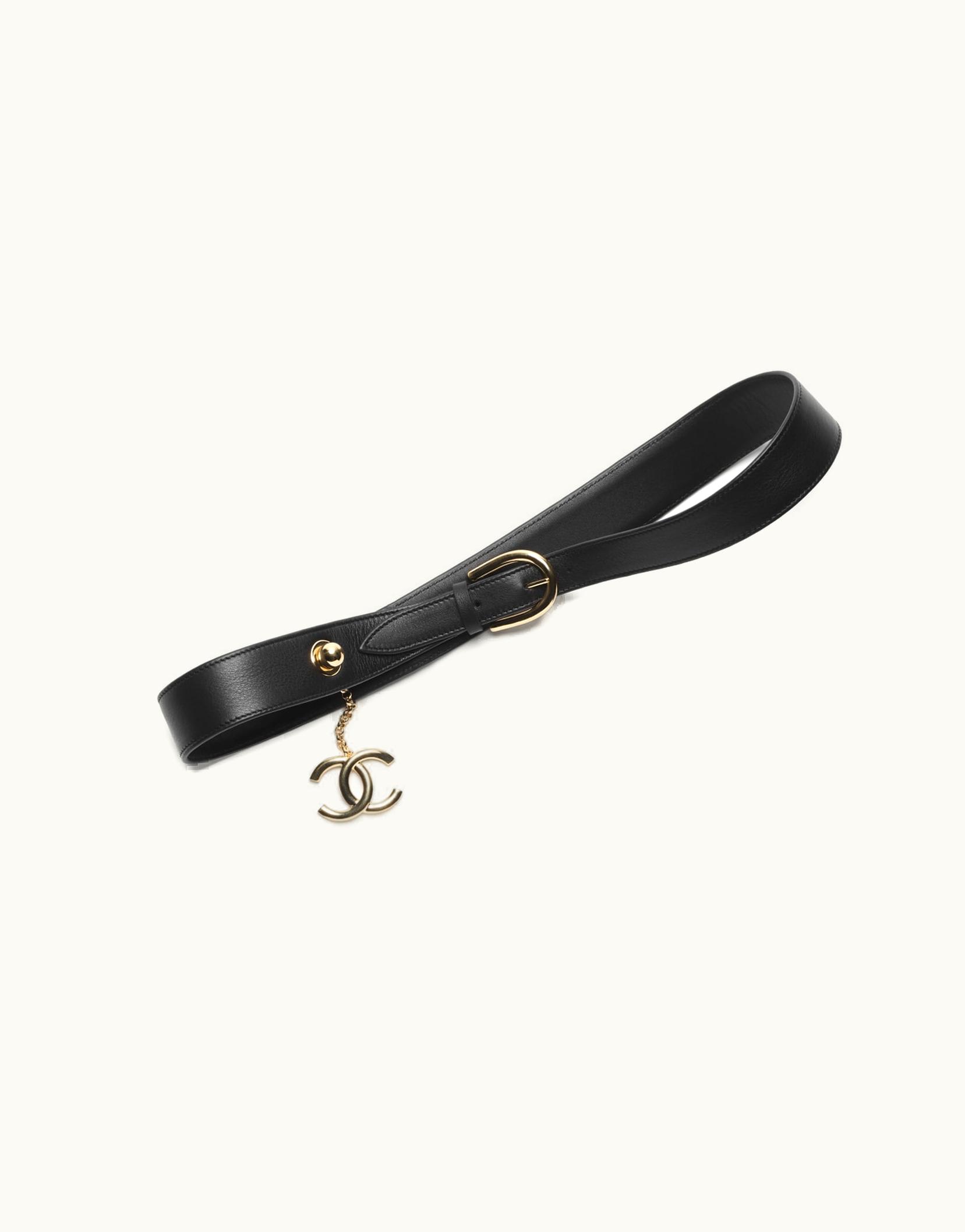Chanel Chanel Belt - Calfskin & Gold-Tone Metal, Black
