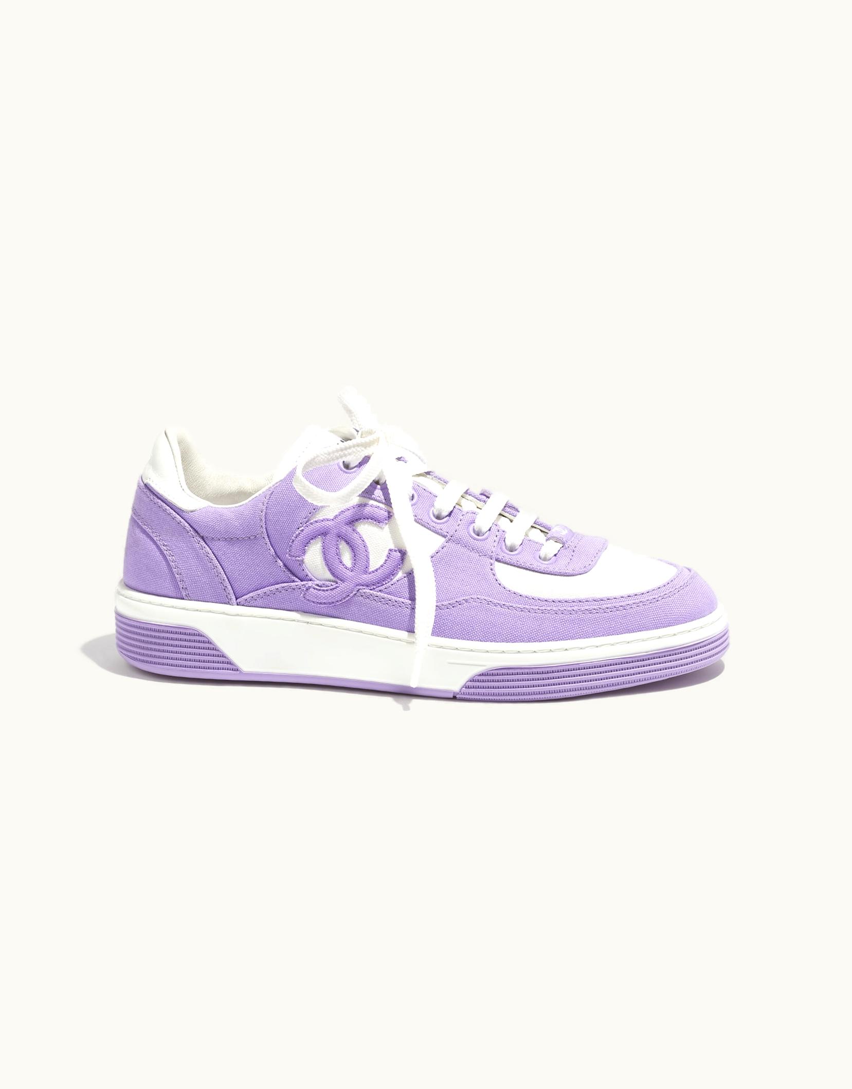 Chanel Chanel Sneakers - Cotton, Purple & White