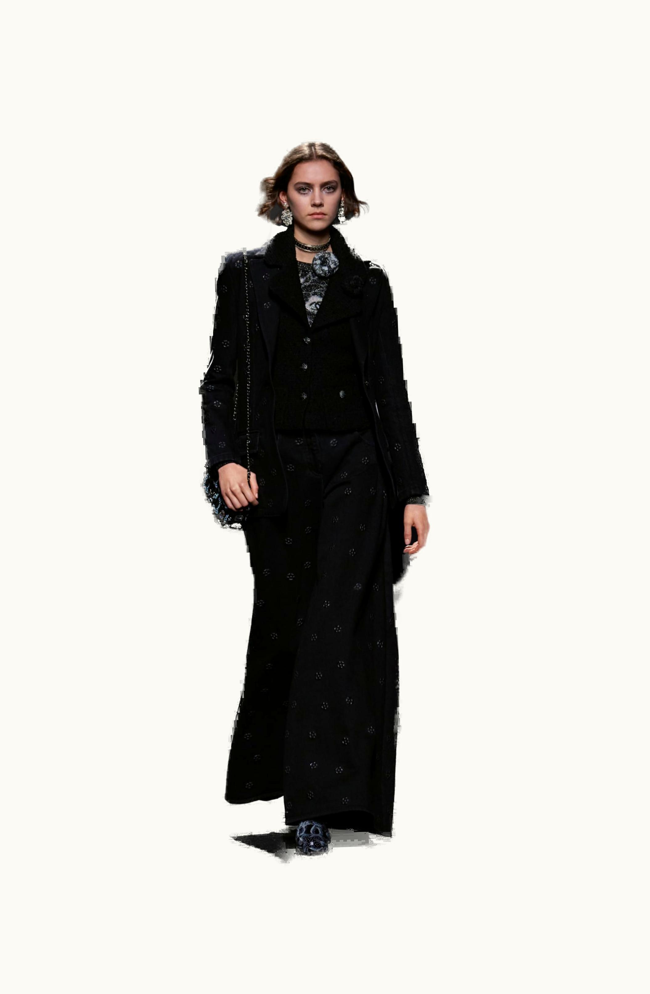 Chanel Chanel Pullover - Iridescent Wool & Mixed Fibers, Black & Silver