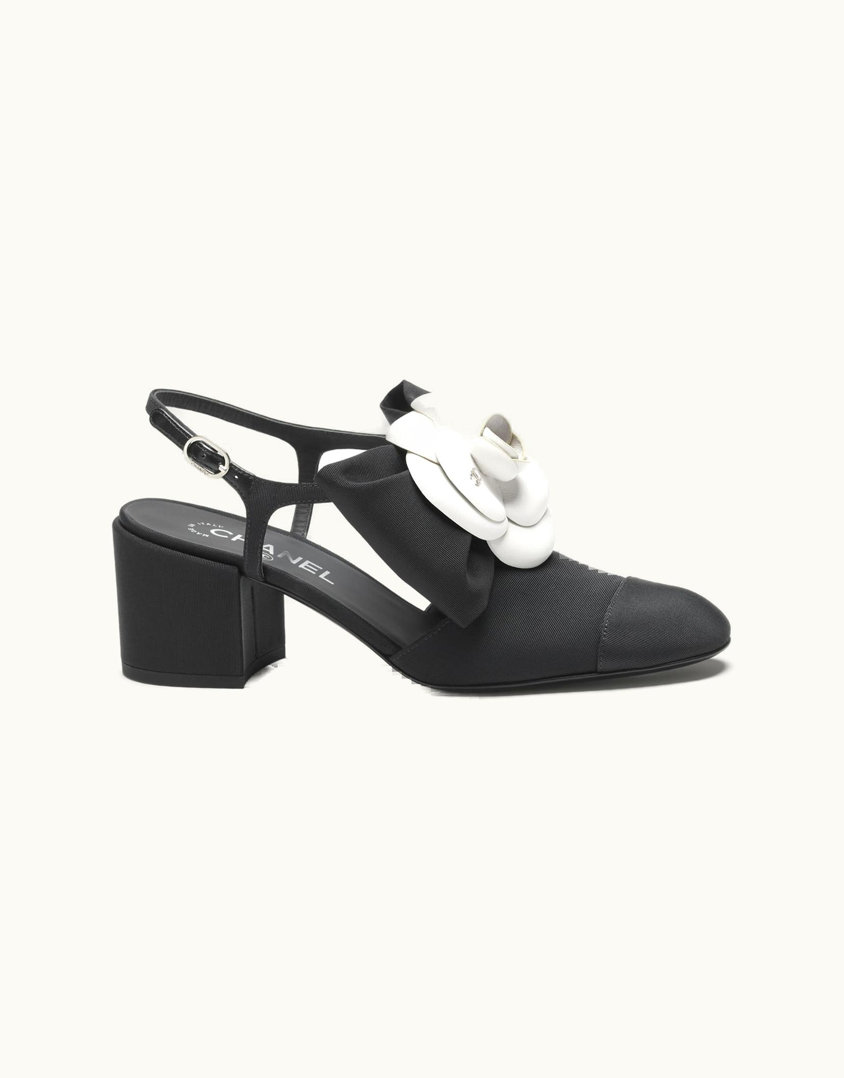Chanel Chanel Slingbacks - Grosgrain & Lambskin, Black