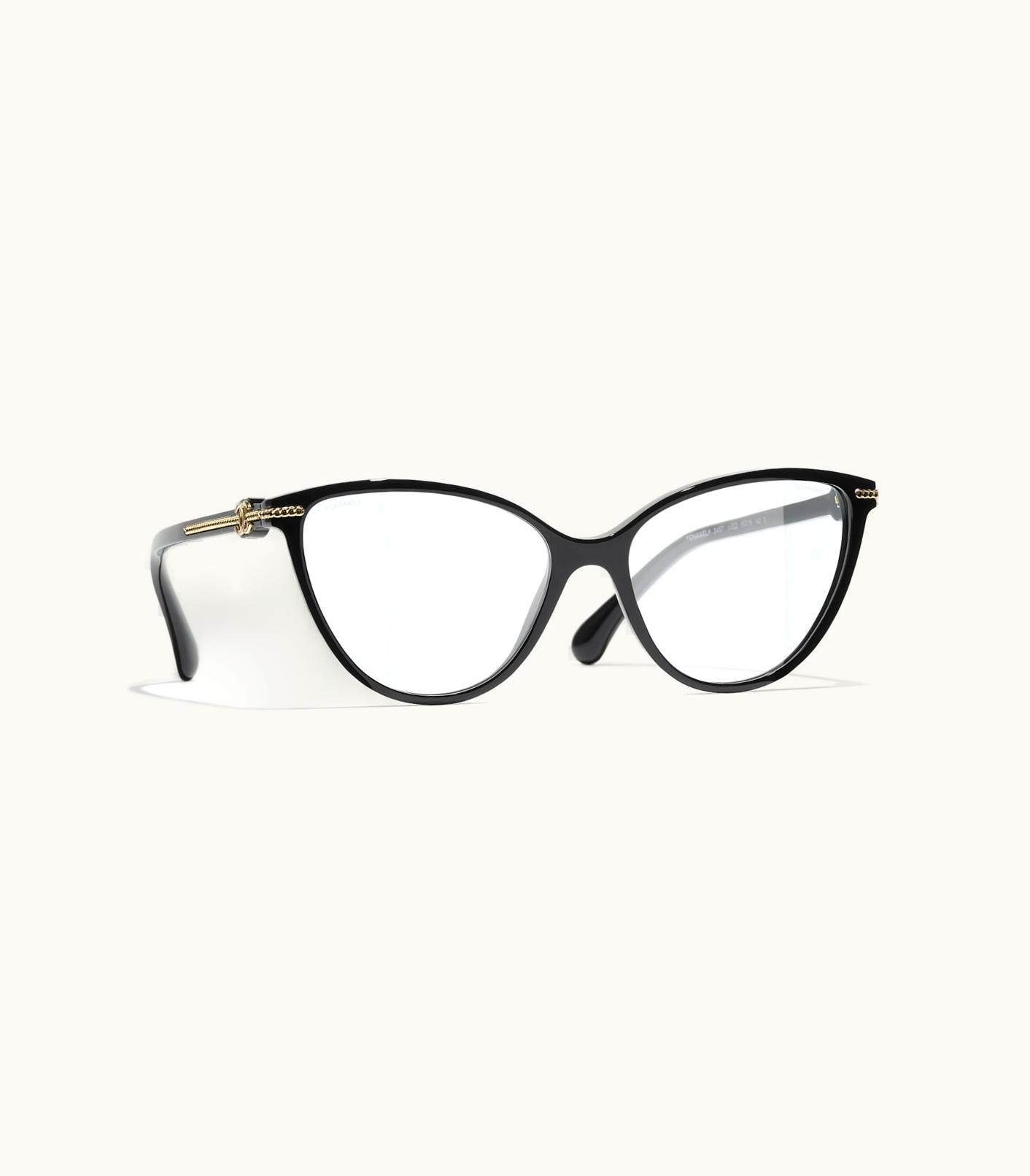 Chanel Chanel Eyewear: Cat Eye Blue Light Glasses, Acetate Black