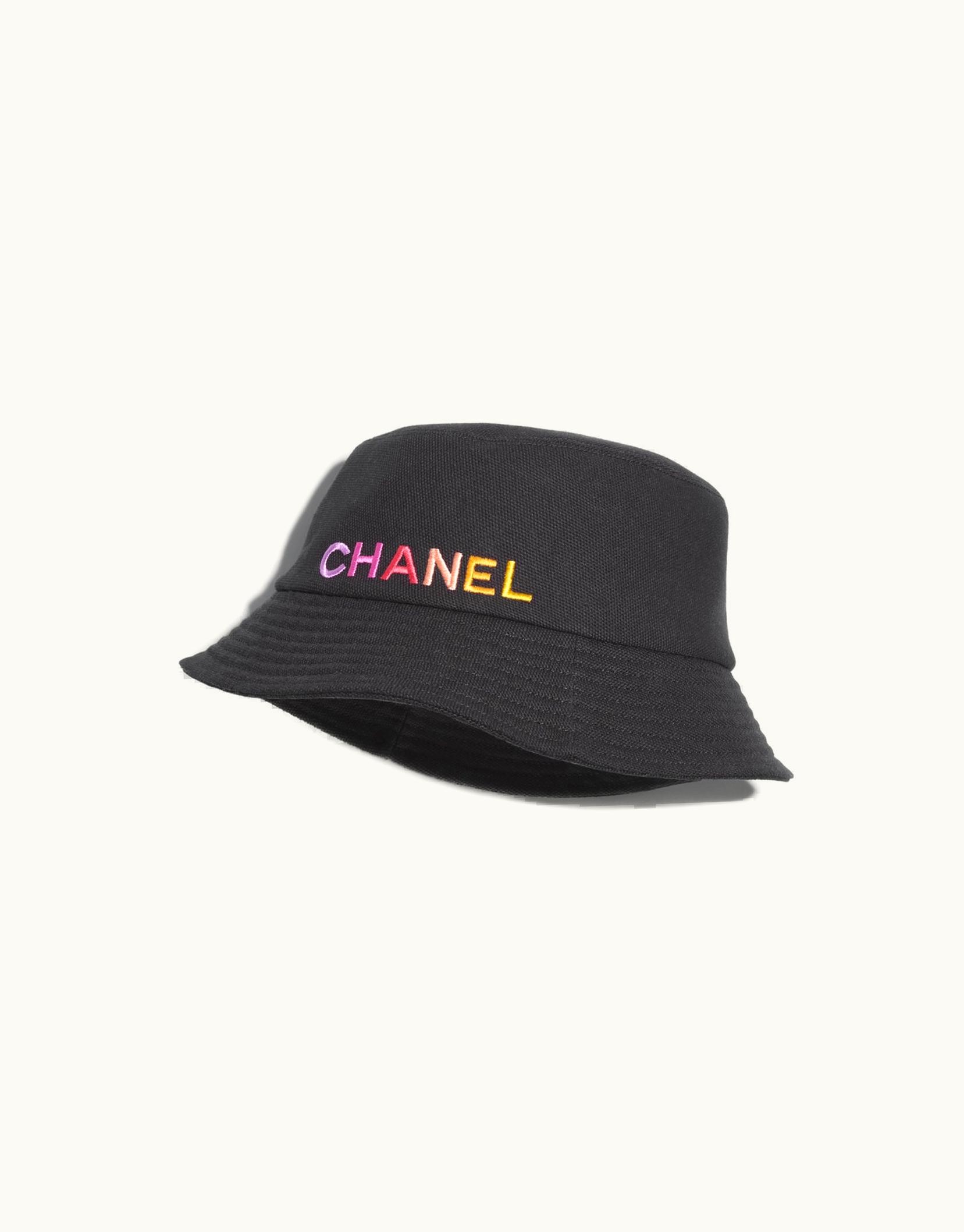 Chanel Chanel Bucket Hat - Cotton, Black, Pink & Yellow