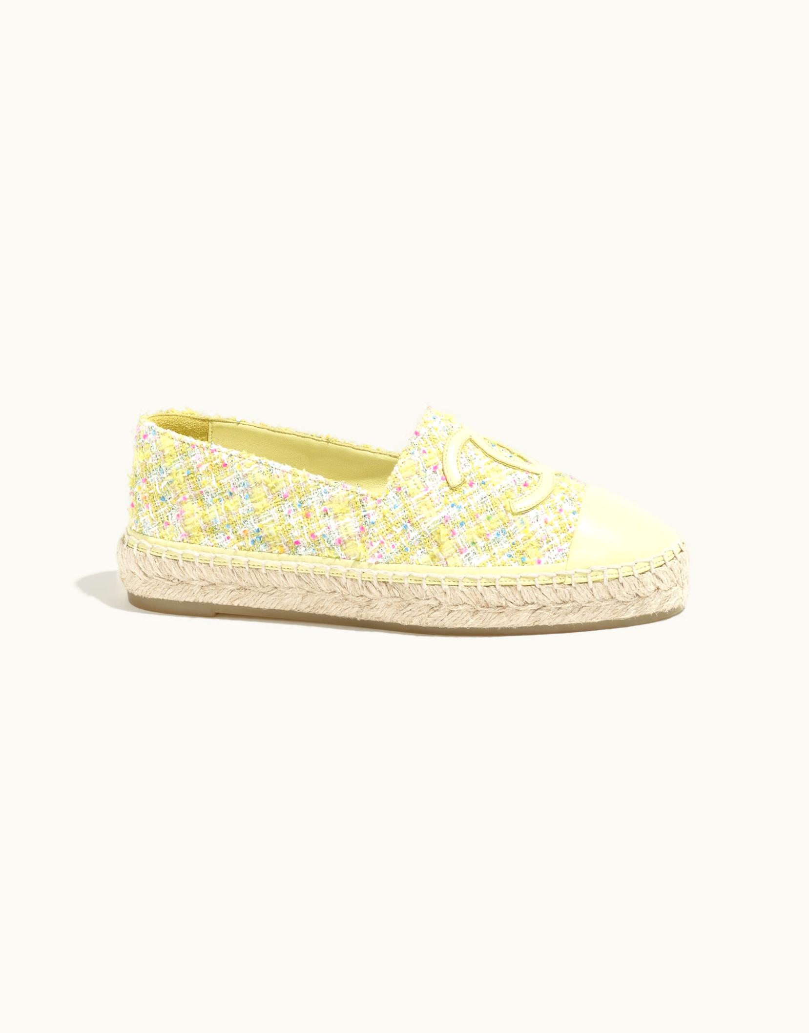 Chanel Chanel Espadrilles - Iridescent Tweed & Lambskin, Yellow & Multicolor