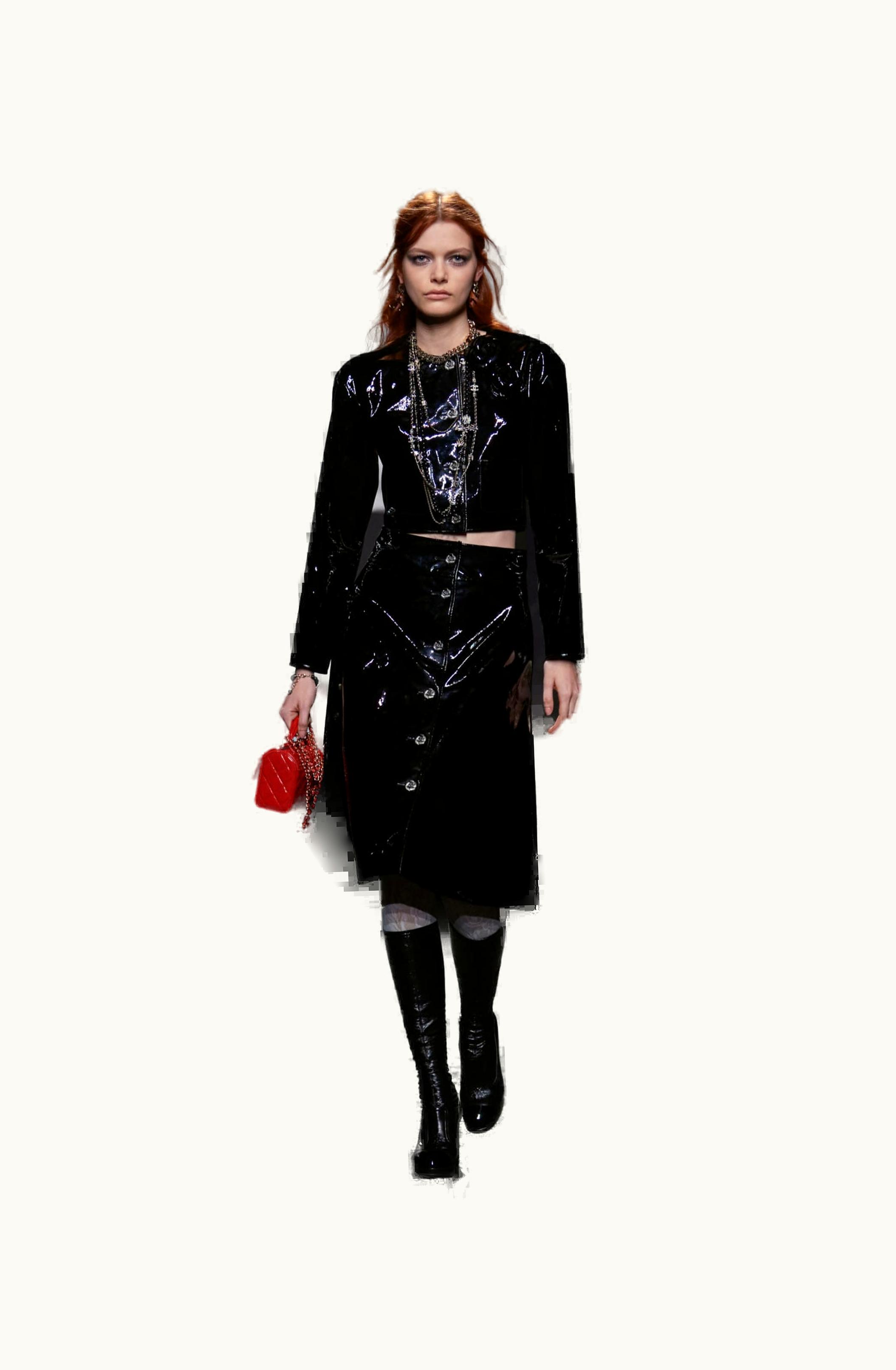 Chanel Chanel Jacket - Patent Lambskin & Camellias, Black