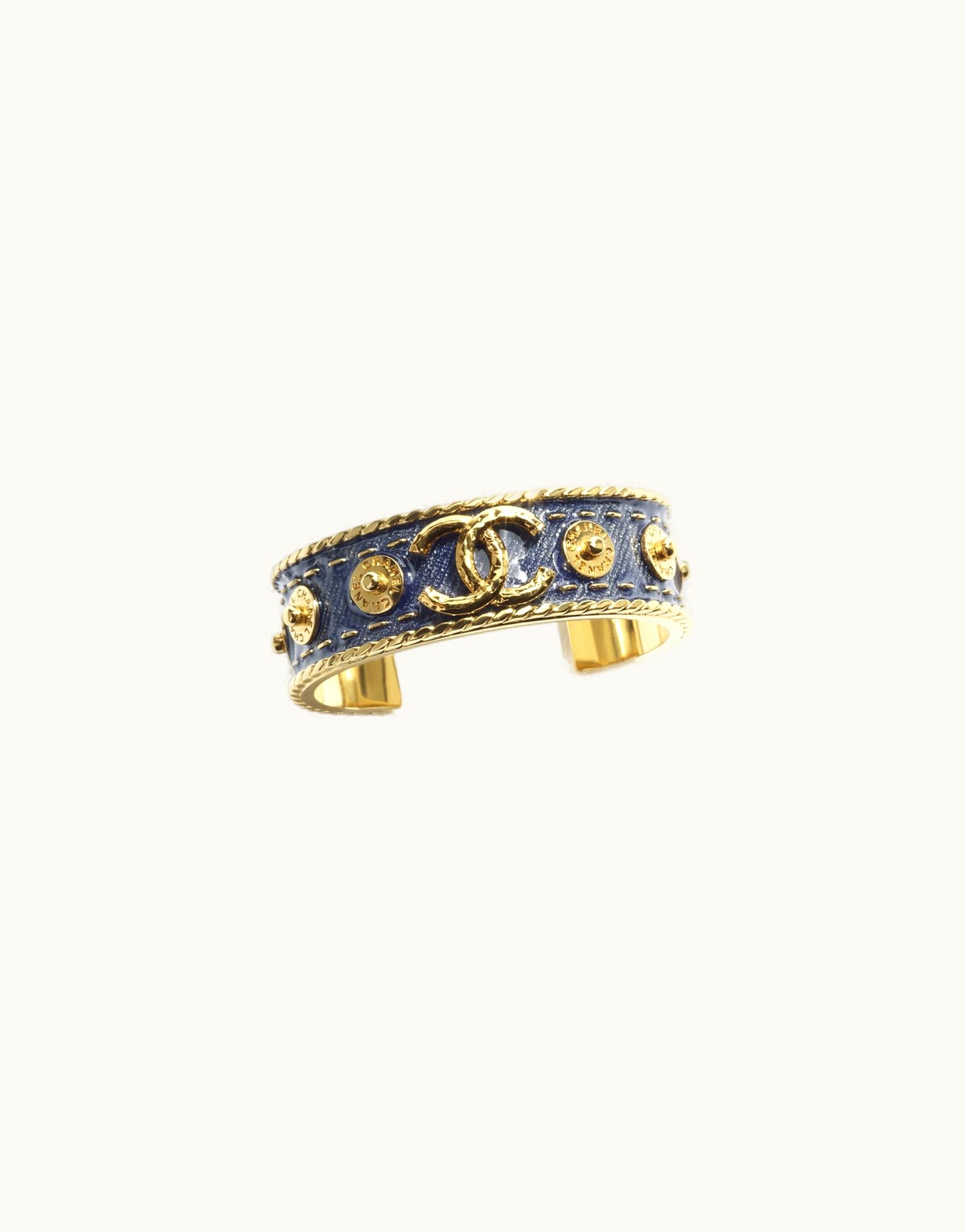 Chanel Chanel Cuff - Metal, Gold & Blue ABC720B15375NU456