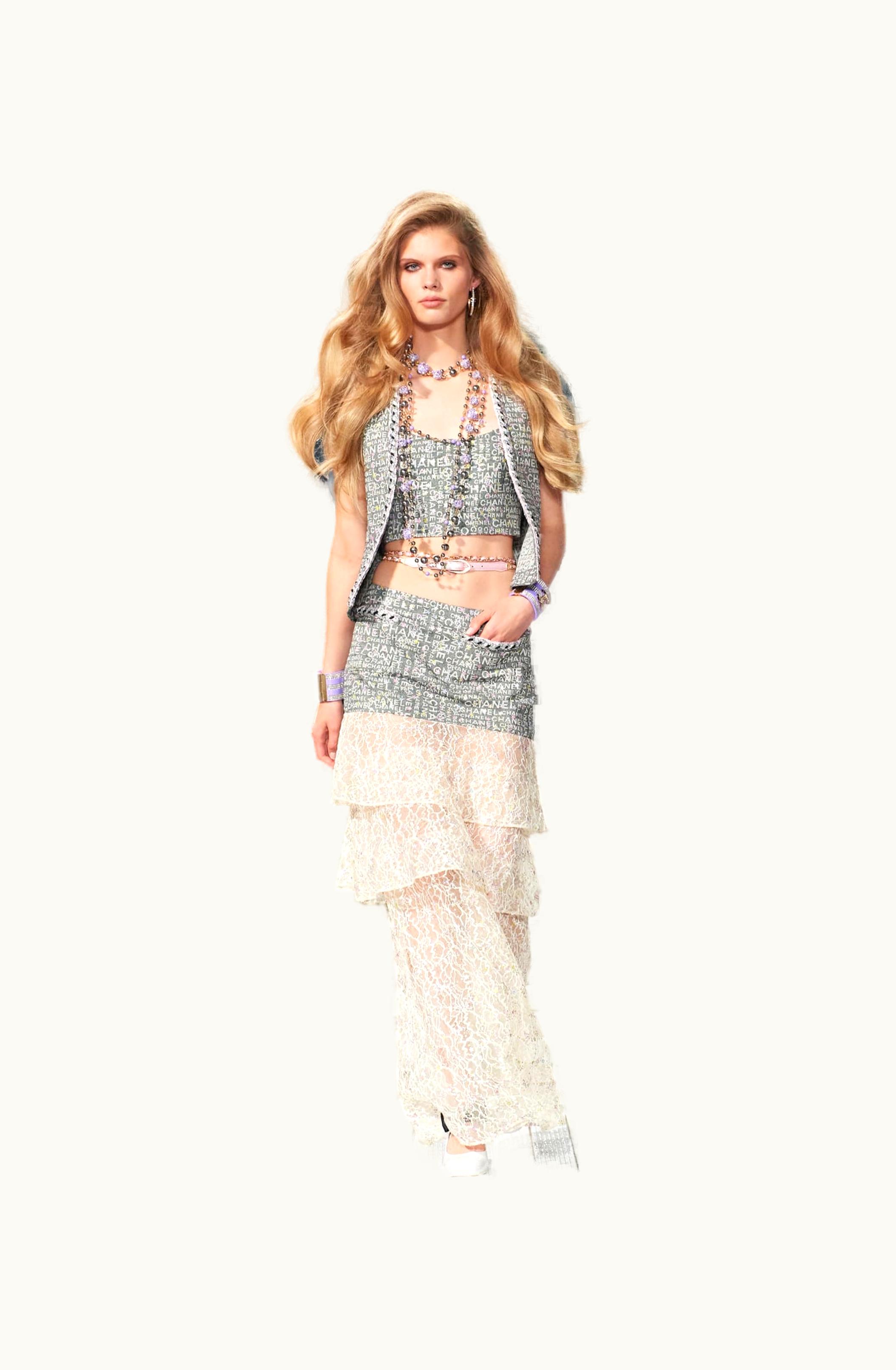 Chanel Chanel Top - Embroidered Denim, Black, Ecru & Multicolor