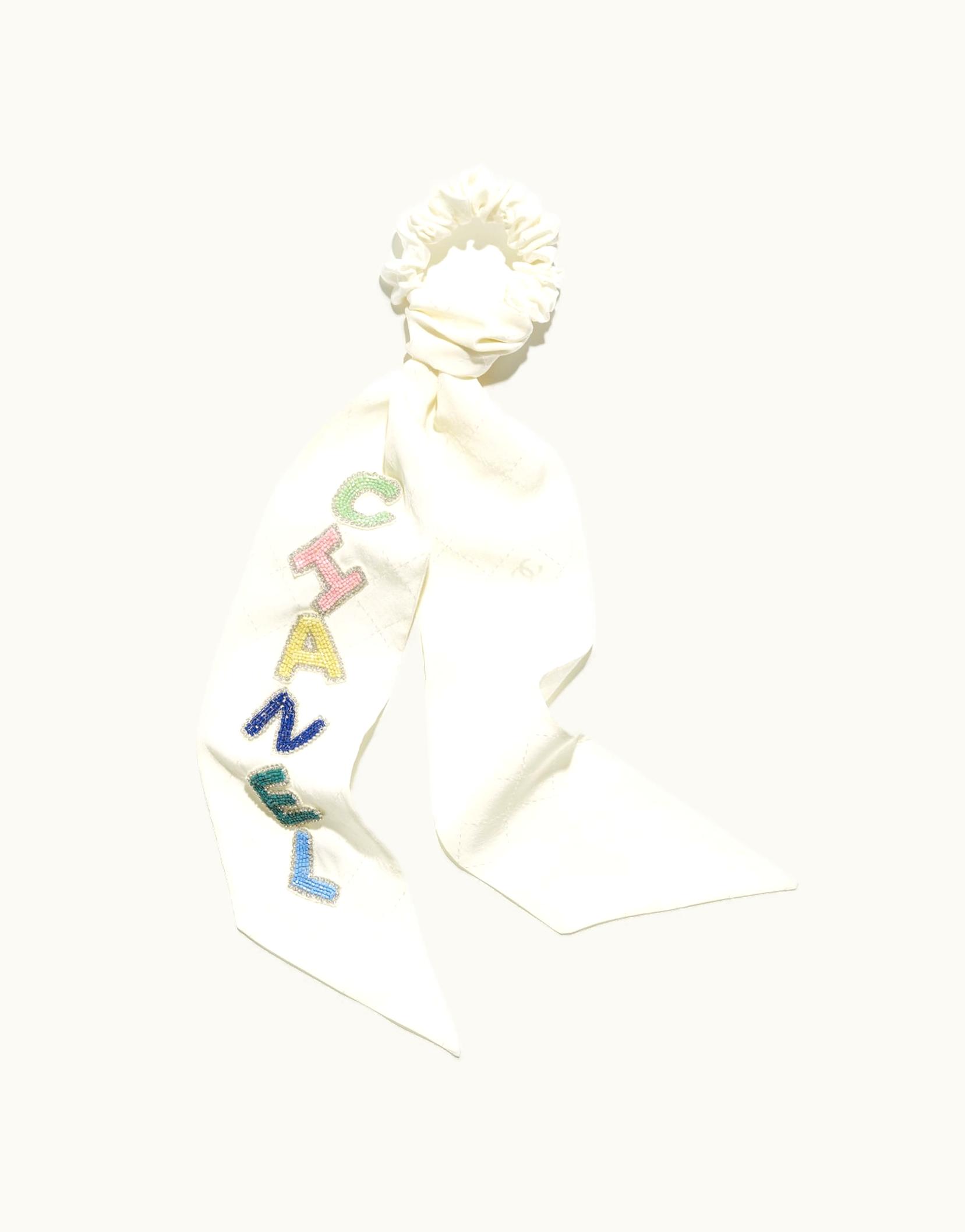 Chanel Chanel Hair Accessory - Silk Jacquard, Ecru & Multicolor