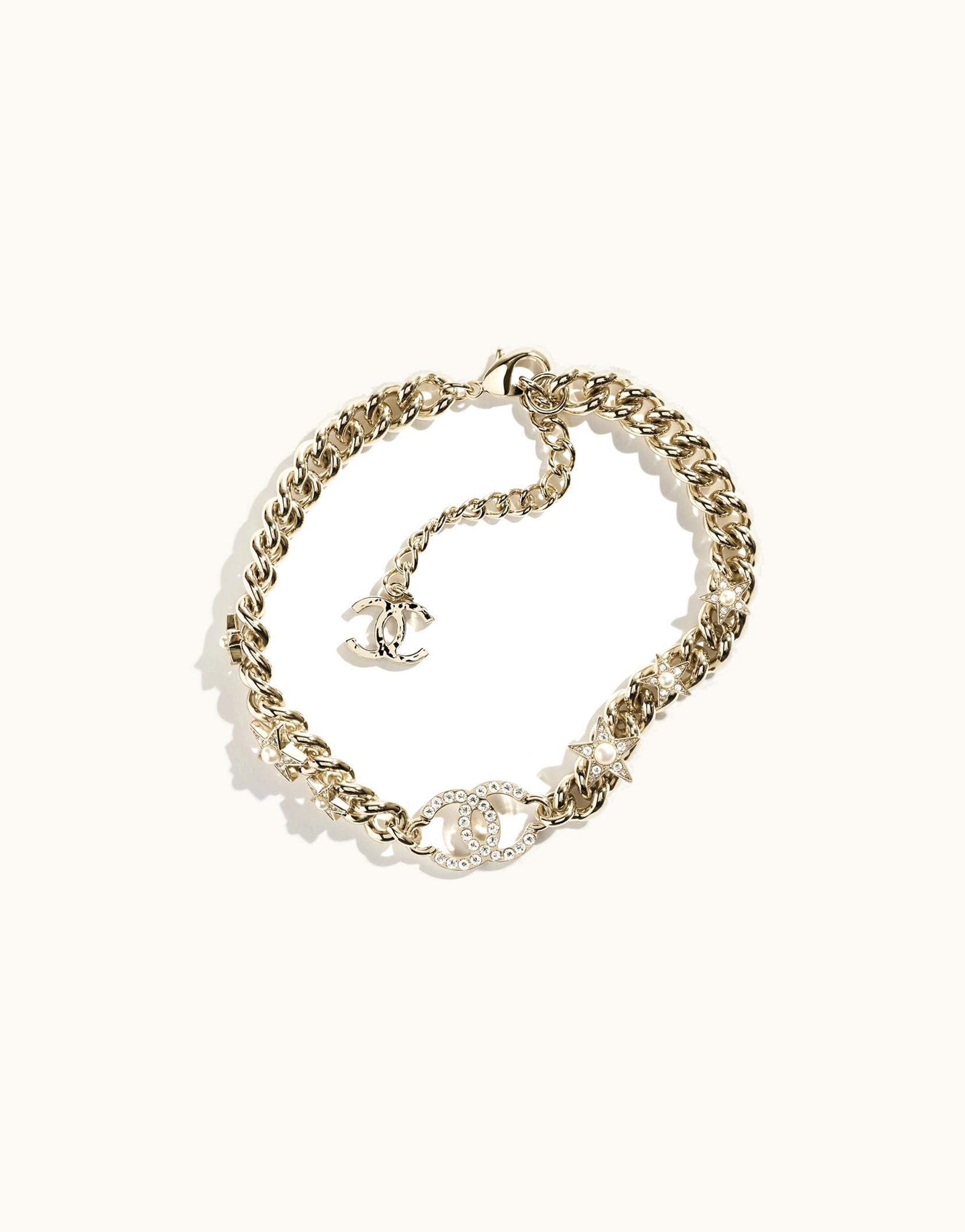 Chanel Chanel Choker - Metal, Glass Pearls & Strass, Gold, Pearly White & Crystal Gold, Pearly White & Crystal