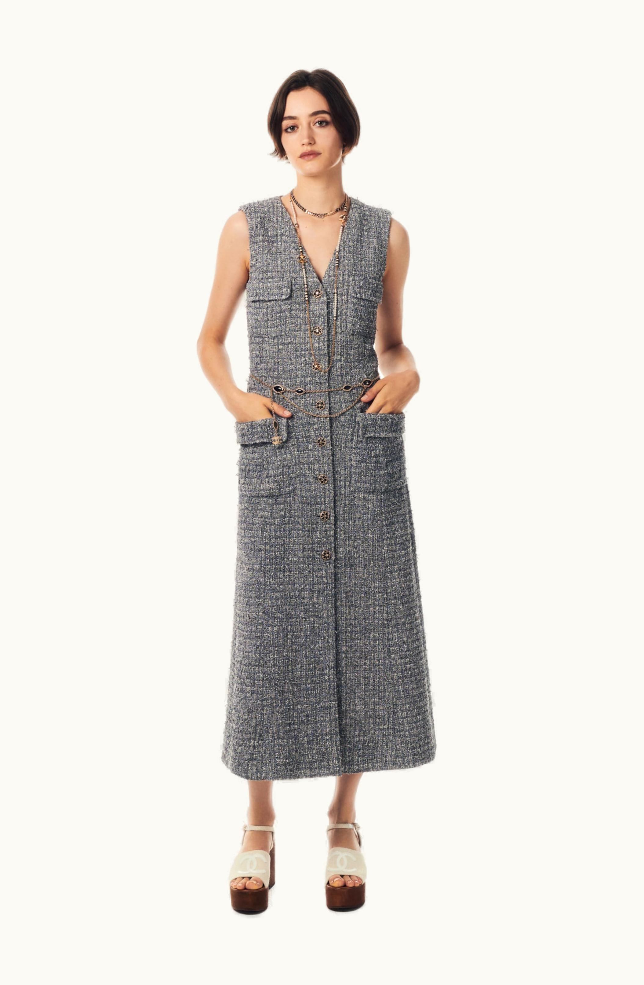 Chanel Chanel Dress - Tweed, White & Black