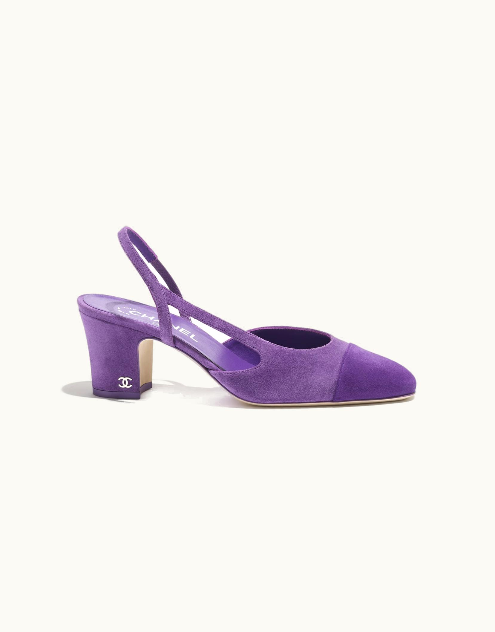 Chanel Chanel Slingbacks - Suede Calfskin, Purple & Dark Purple