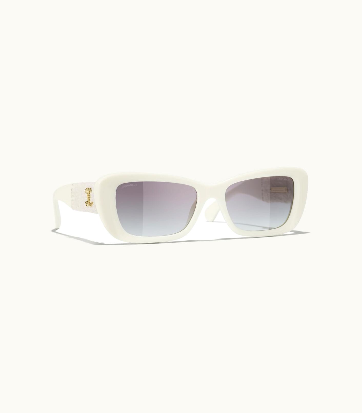 Chanel Chanel Sunglasses: Rectangle Sunglasses, Acetate & Tweed