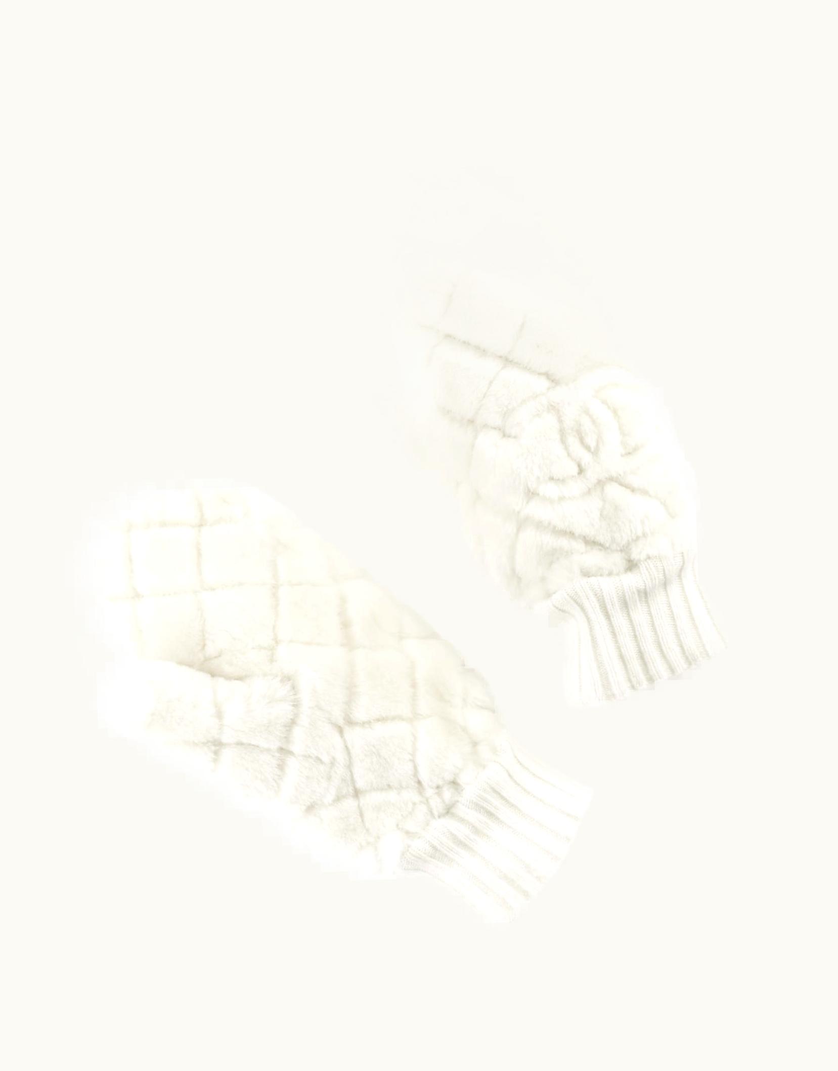 Chanel Chanel Mittens - Lambskin Shearling & Cashmere, Ivory