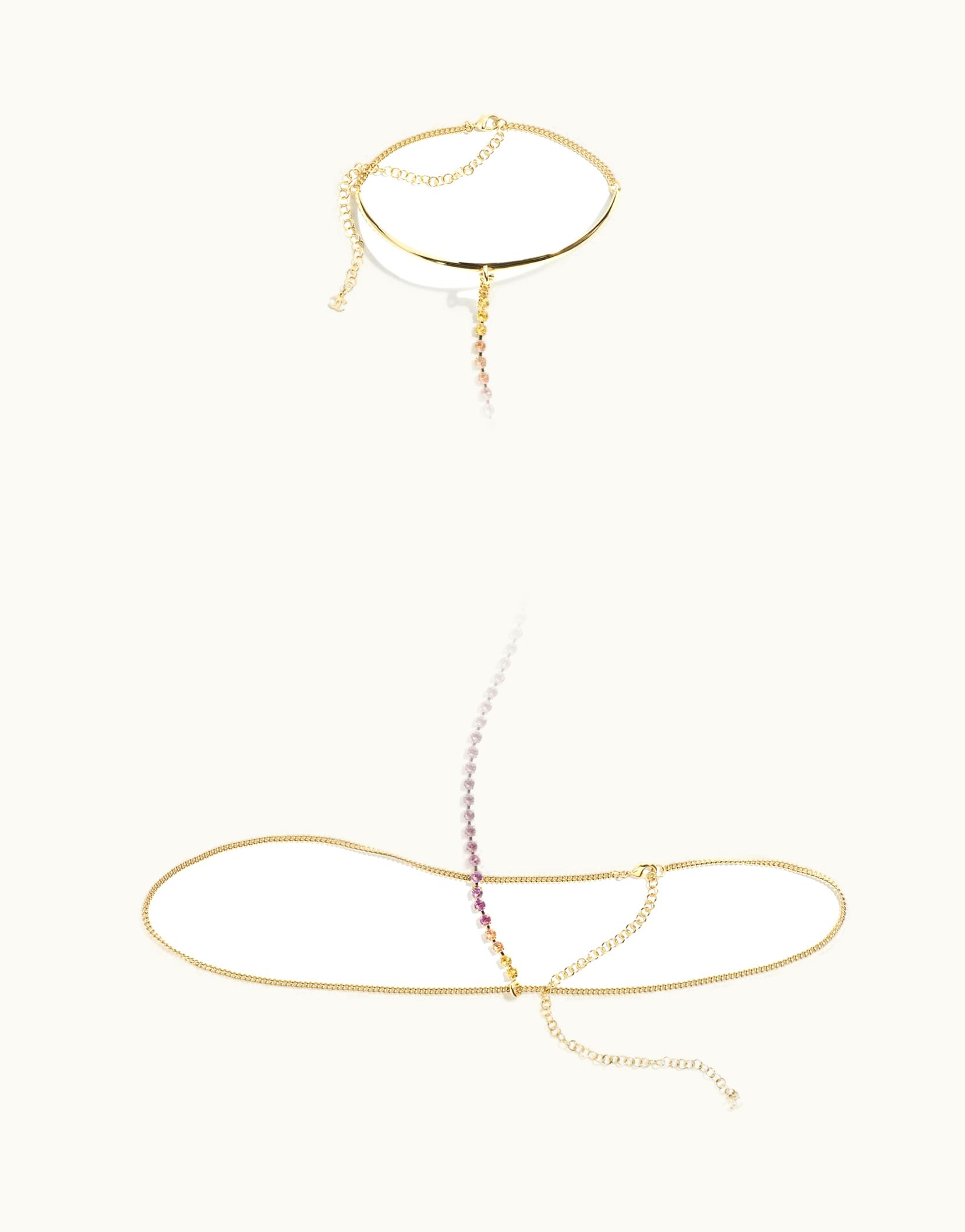 Chanel Chanel Harness - Metal & Strass, Gold, Pink, Orange, Purple & Yellow