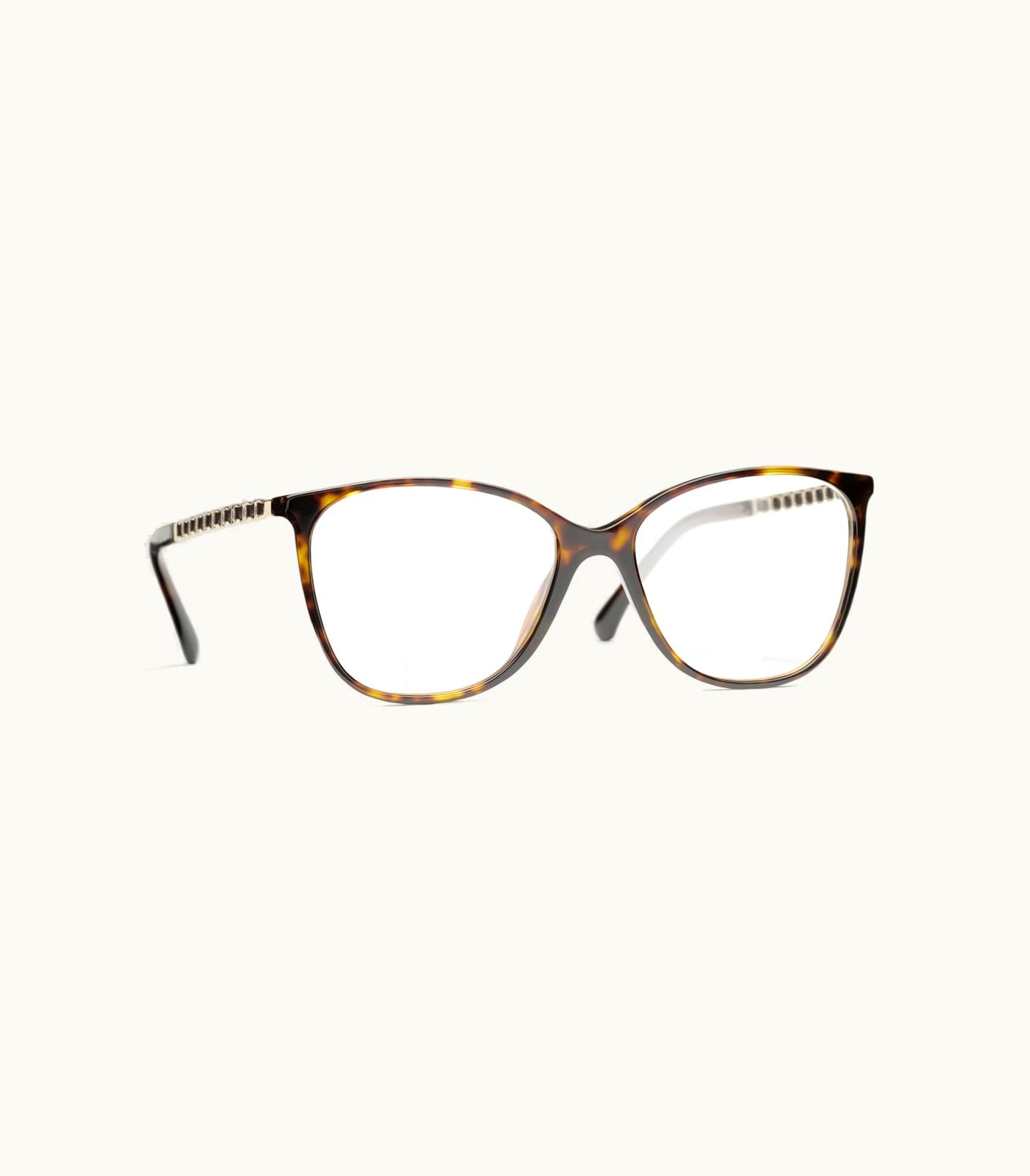Chanel Chanel Eyeglasses: Square Eyeglasses, Metal & Calfskin