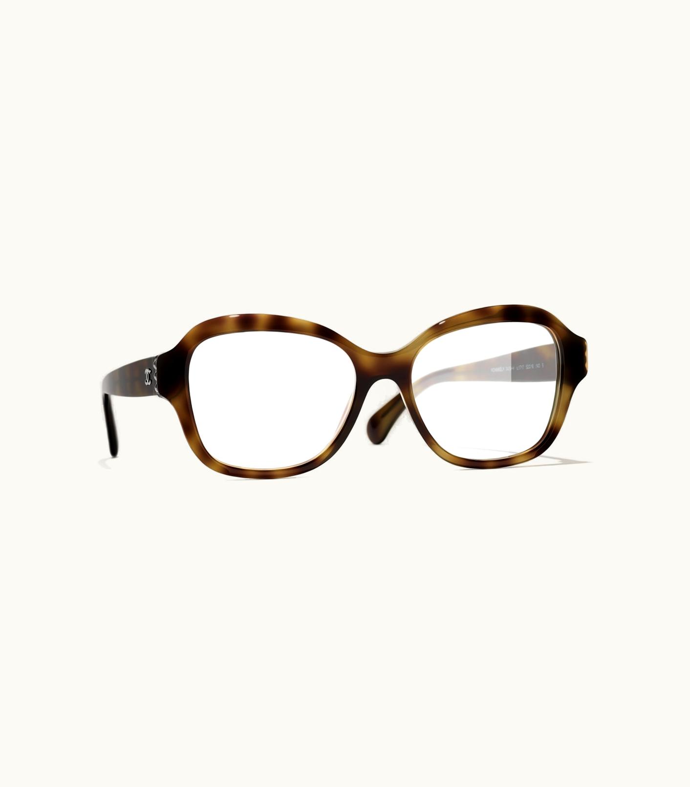 Chanel Chanel Eyeglasses: Square Eyeglasses, Acetate & Glass Pearls