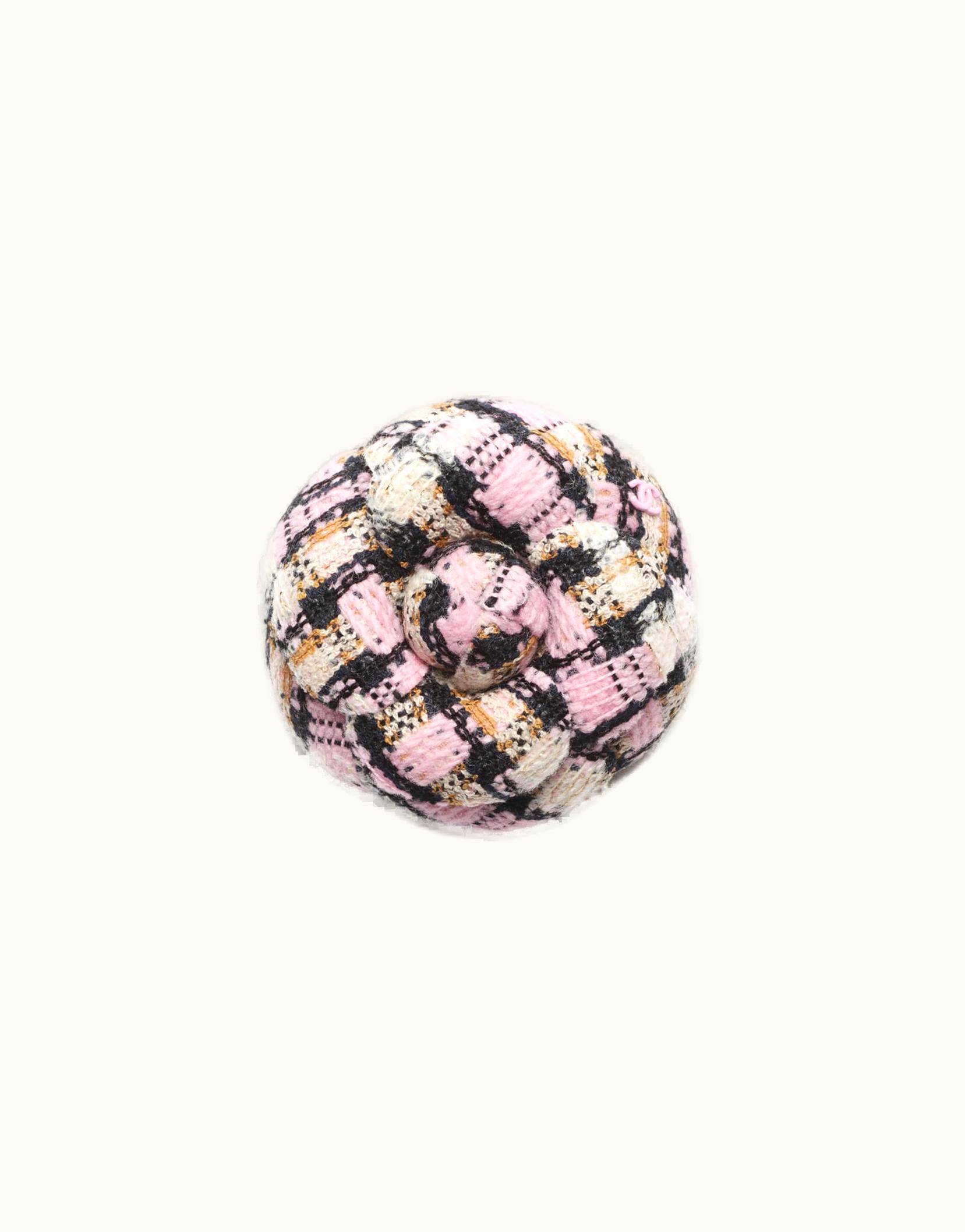 Chanel Chanel Camellia - Wool & Cotton Tweed, Pink, Ecru, Light Beige & Black