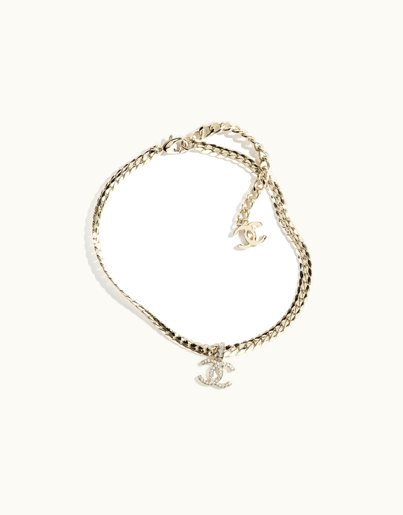 Chanel Chanel Necklace - Metal & Strass, Gold & Crystal