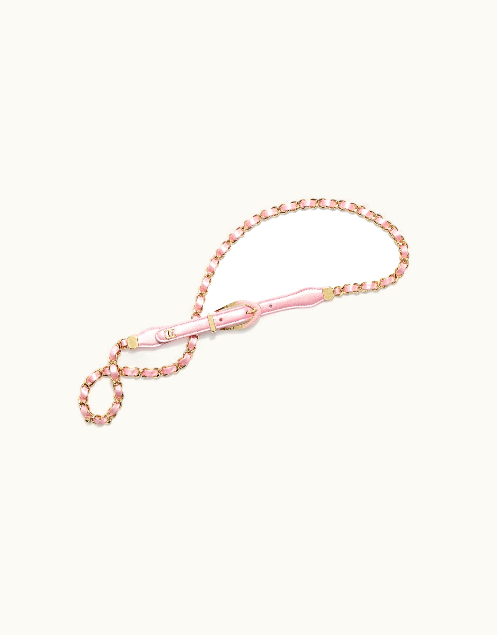 Chanel Chanel Chain Belt - Lambskin & Gold-Tone Metal, Light Pink