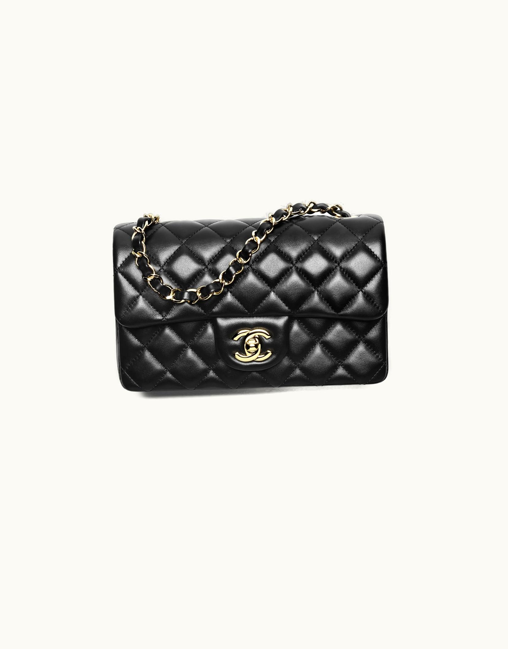 Chanel Chanel Mini Flap Bag, Lambskin & Gold-Tone Metal, Black