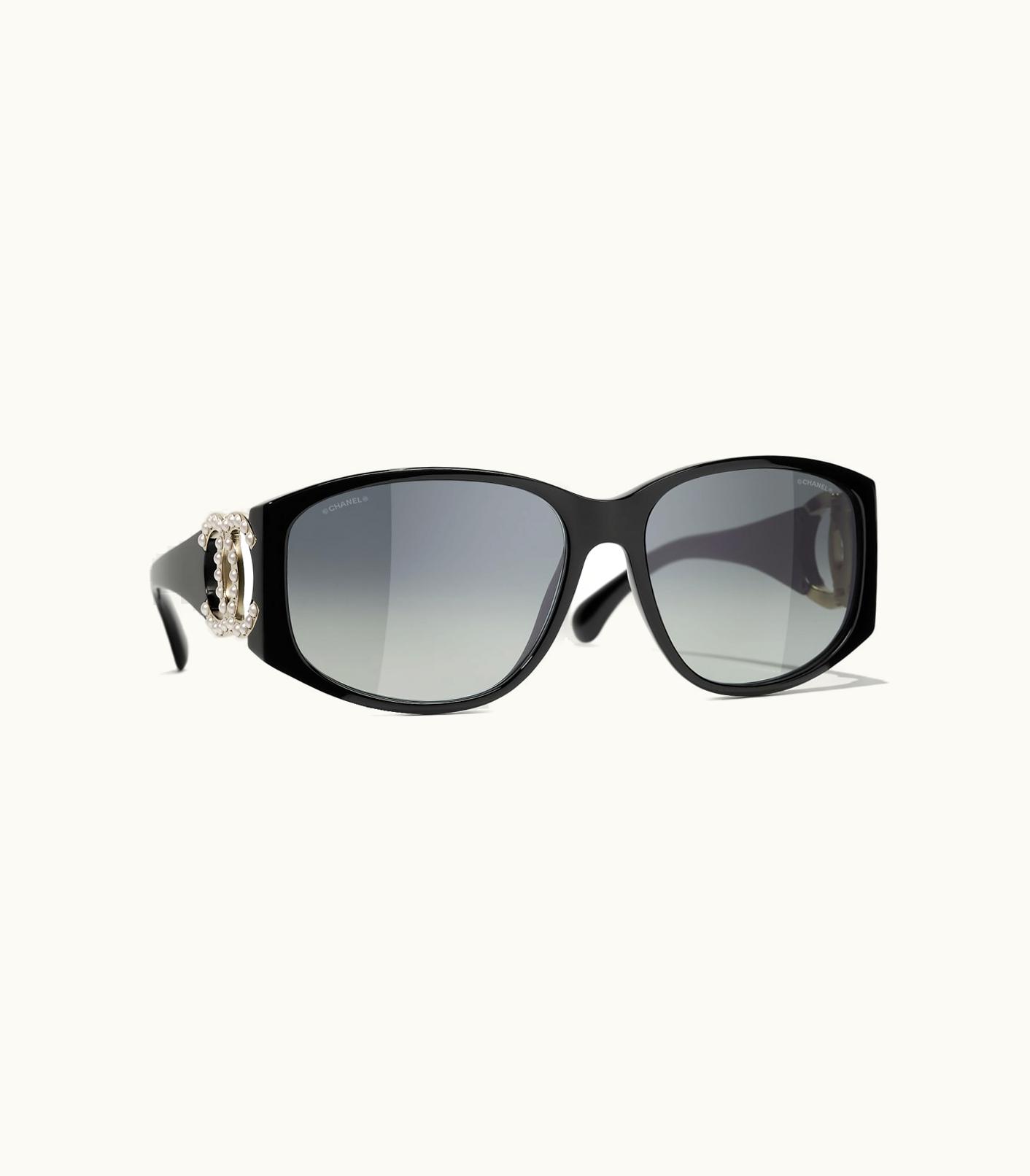 Chanel Chanel Sunglasses: Rectangle Sunglasses, Acetate & Imitation Pearls