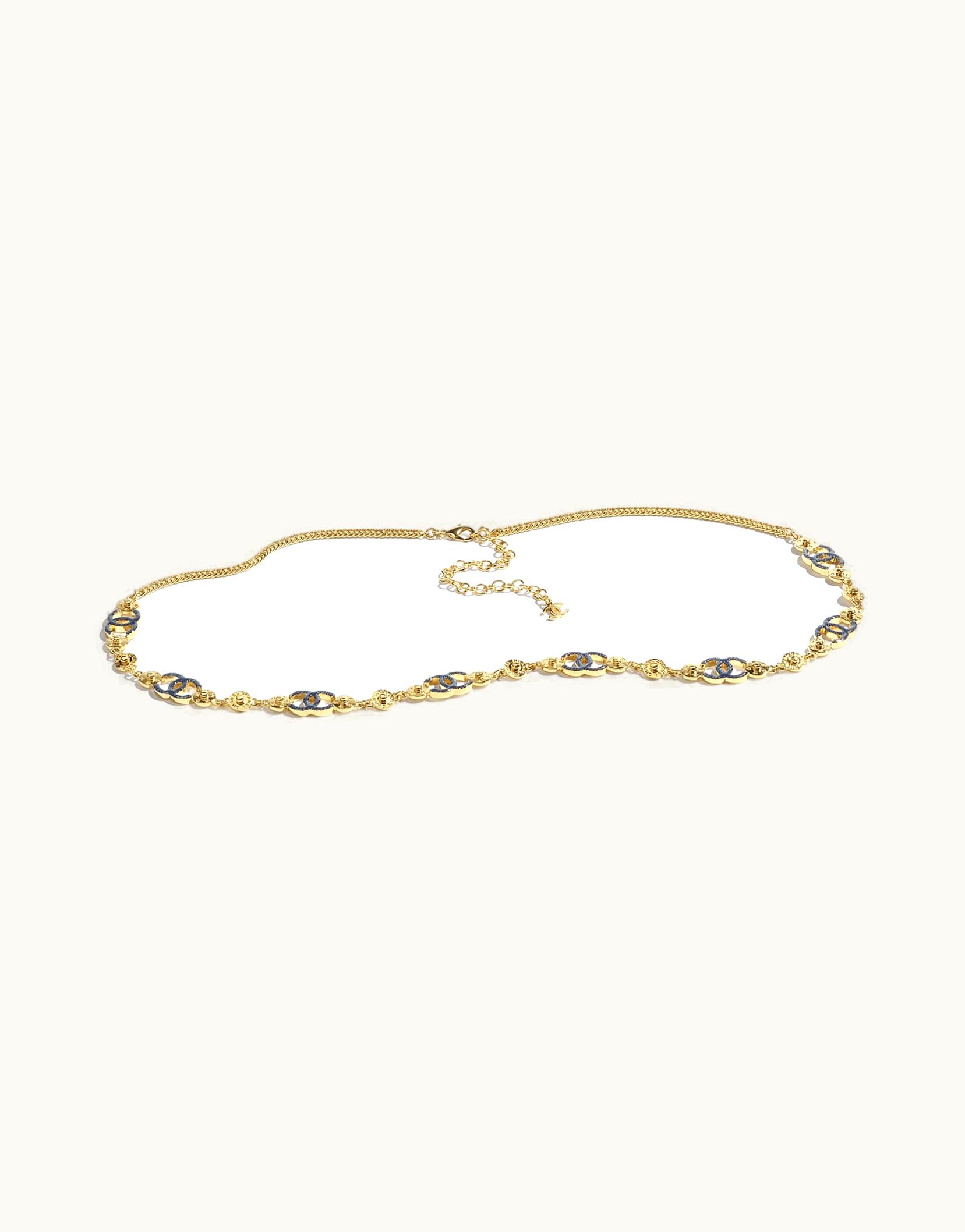 Chanel Chanel Chain Belt - Metal, Gold & Blue