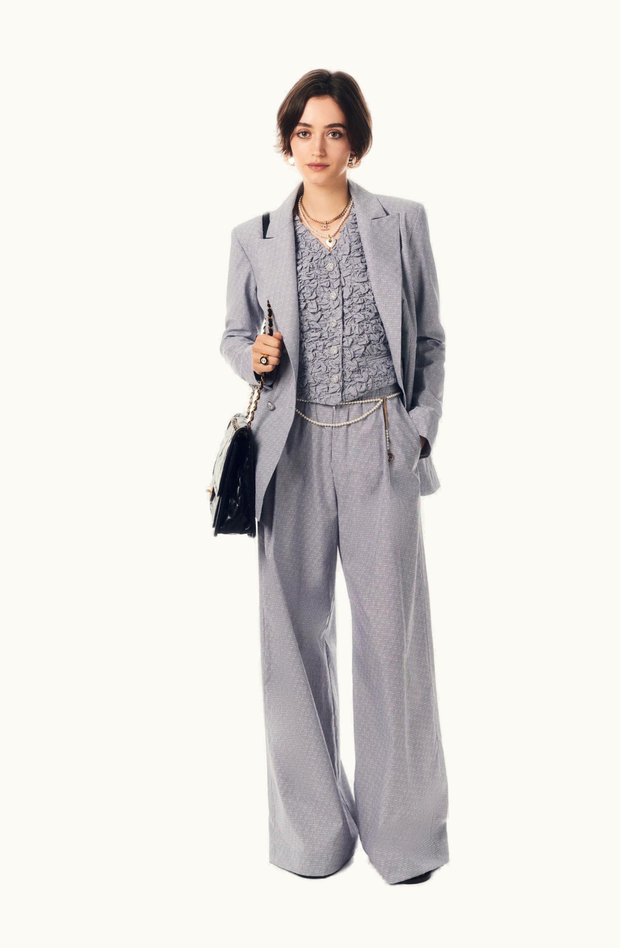 Chanel Chanel Pants - Cotton, Blue & White