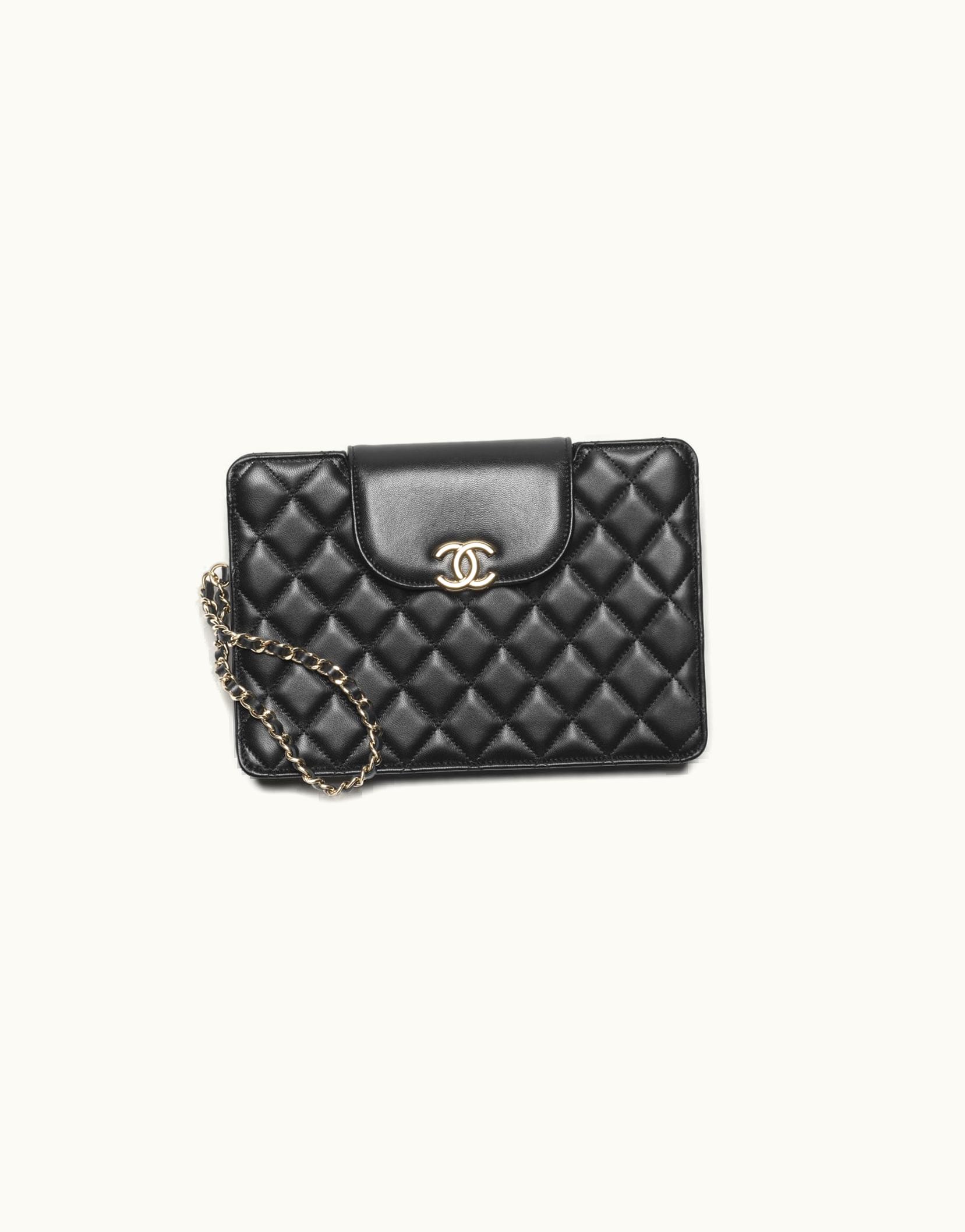 Chanel Chanel Pouch - Lambskin & Gold-Tone Metal, Black