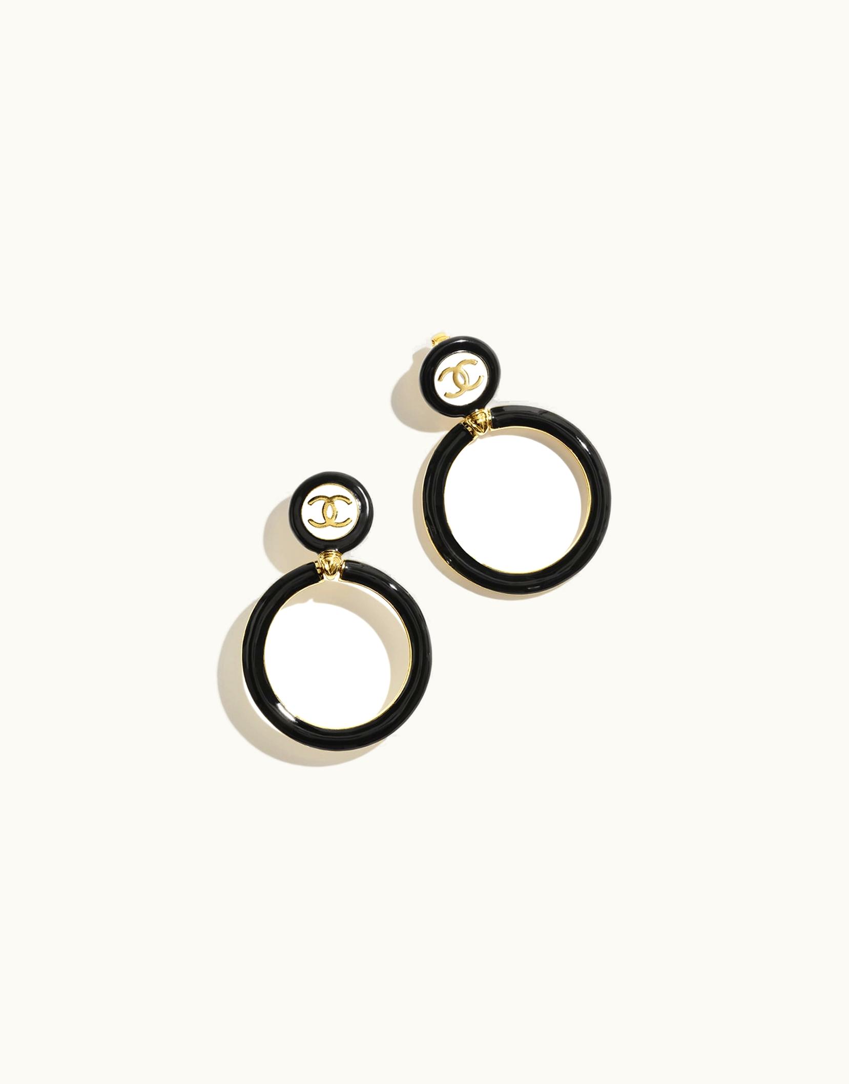 Chanel Chanel Clip-on Pendants - Metal, Gold, White & Black