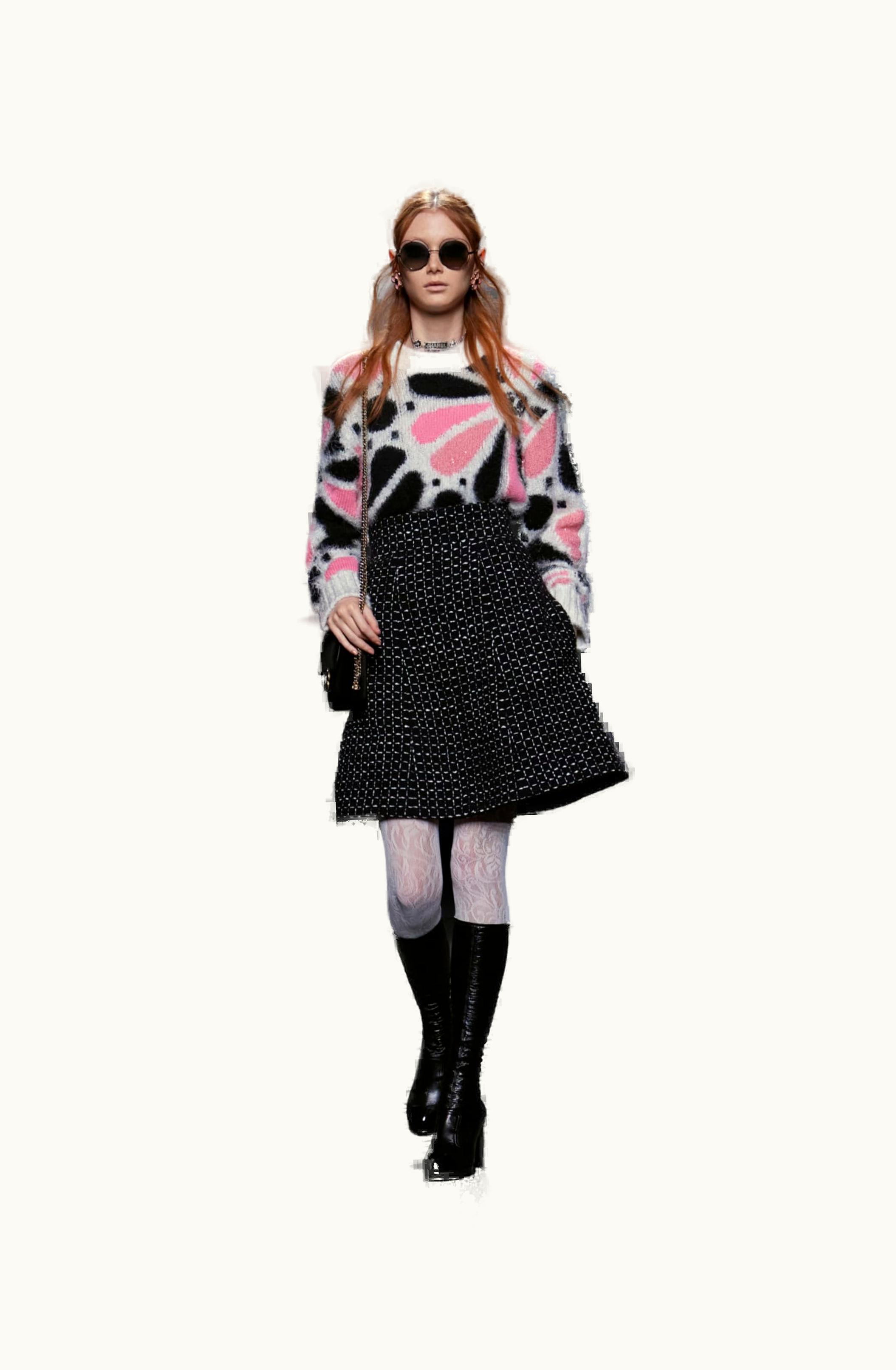 Chanel Chanel Skirt - Tweed, Black & White