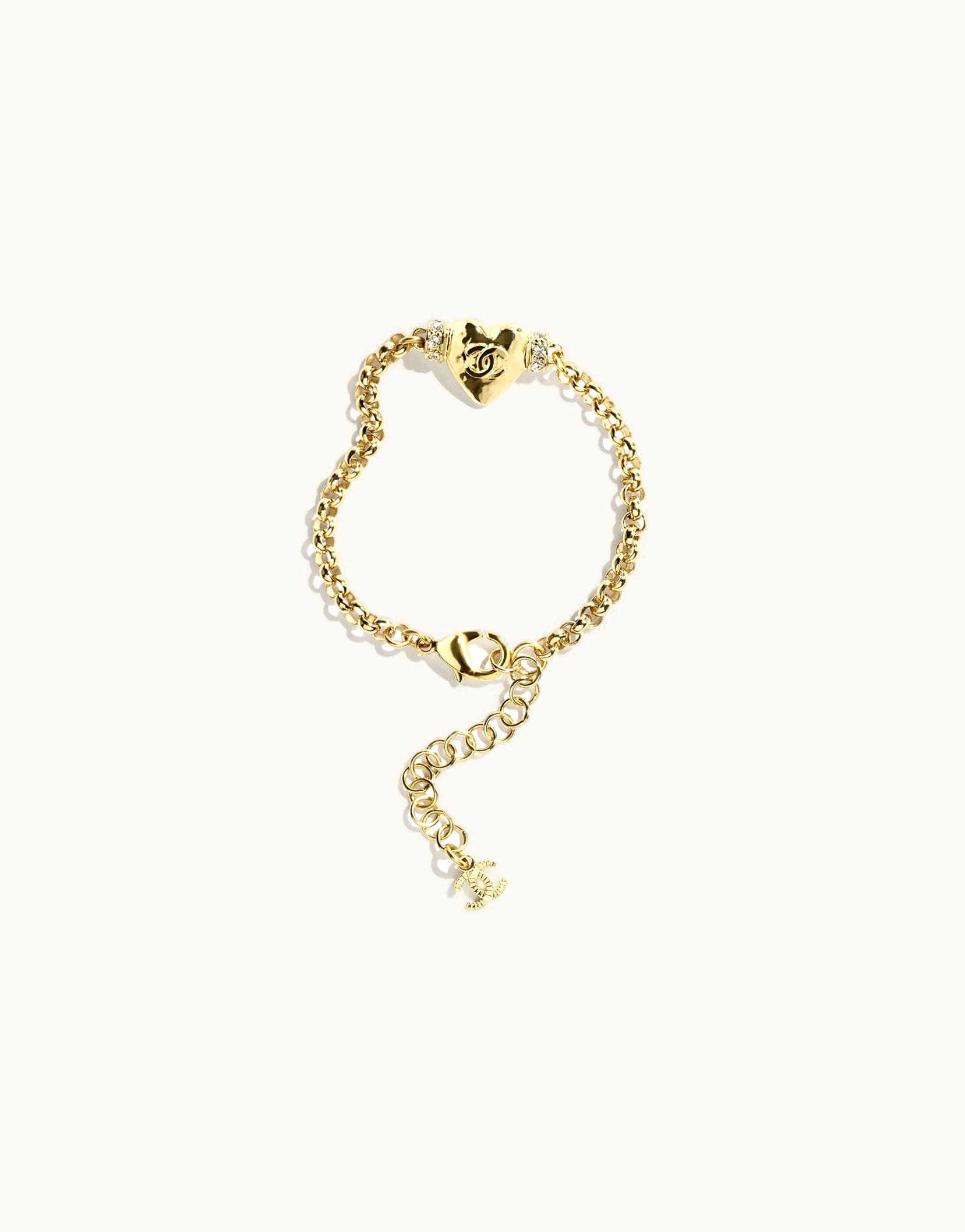 Chanel Chanel Bracelet - Metal & Strass, Gold & Crystal