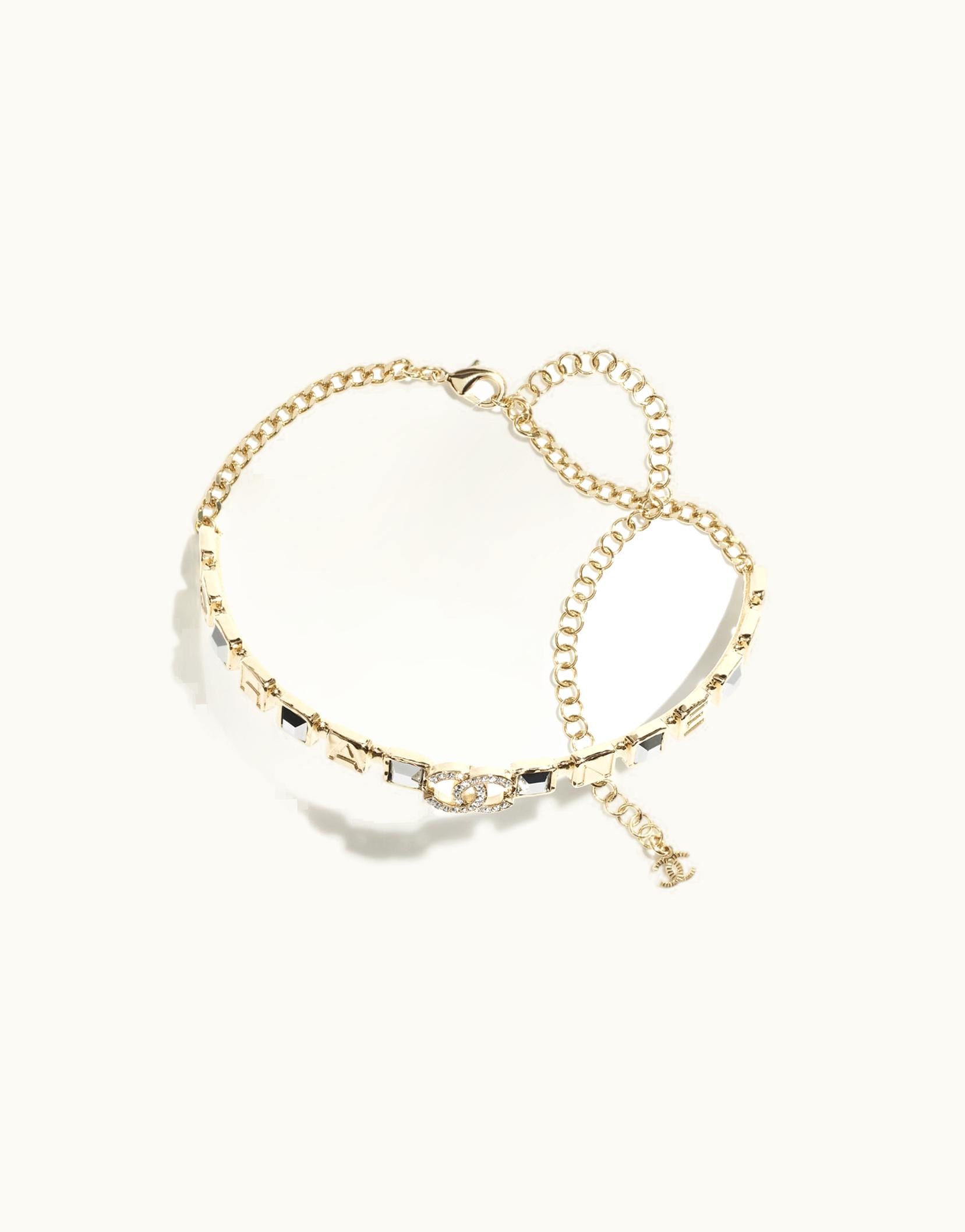 Chanel Chanel Choker - Metal & Strass, Gold, Gray & Crystal