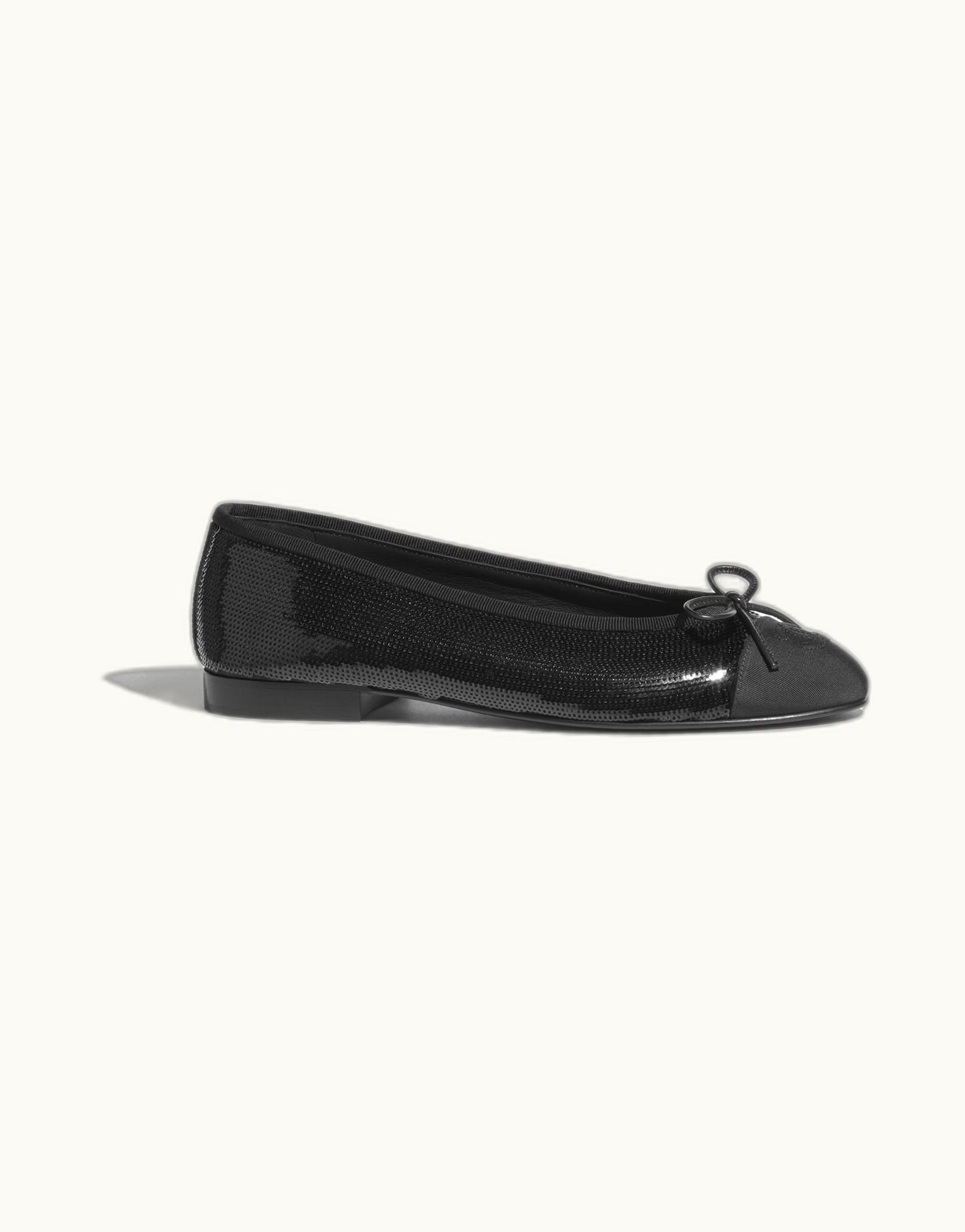 Chanel Chanel Ballet Flats - Sequins & Grosgrain, Black
