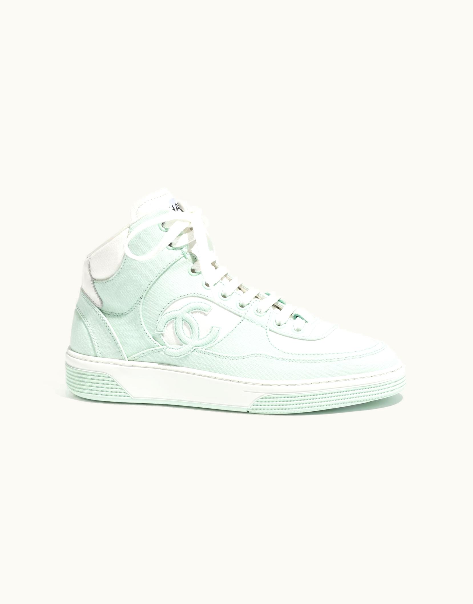 Chanel Chanel Sneakers - Cotton, Light Turquoise & White