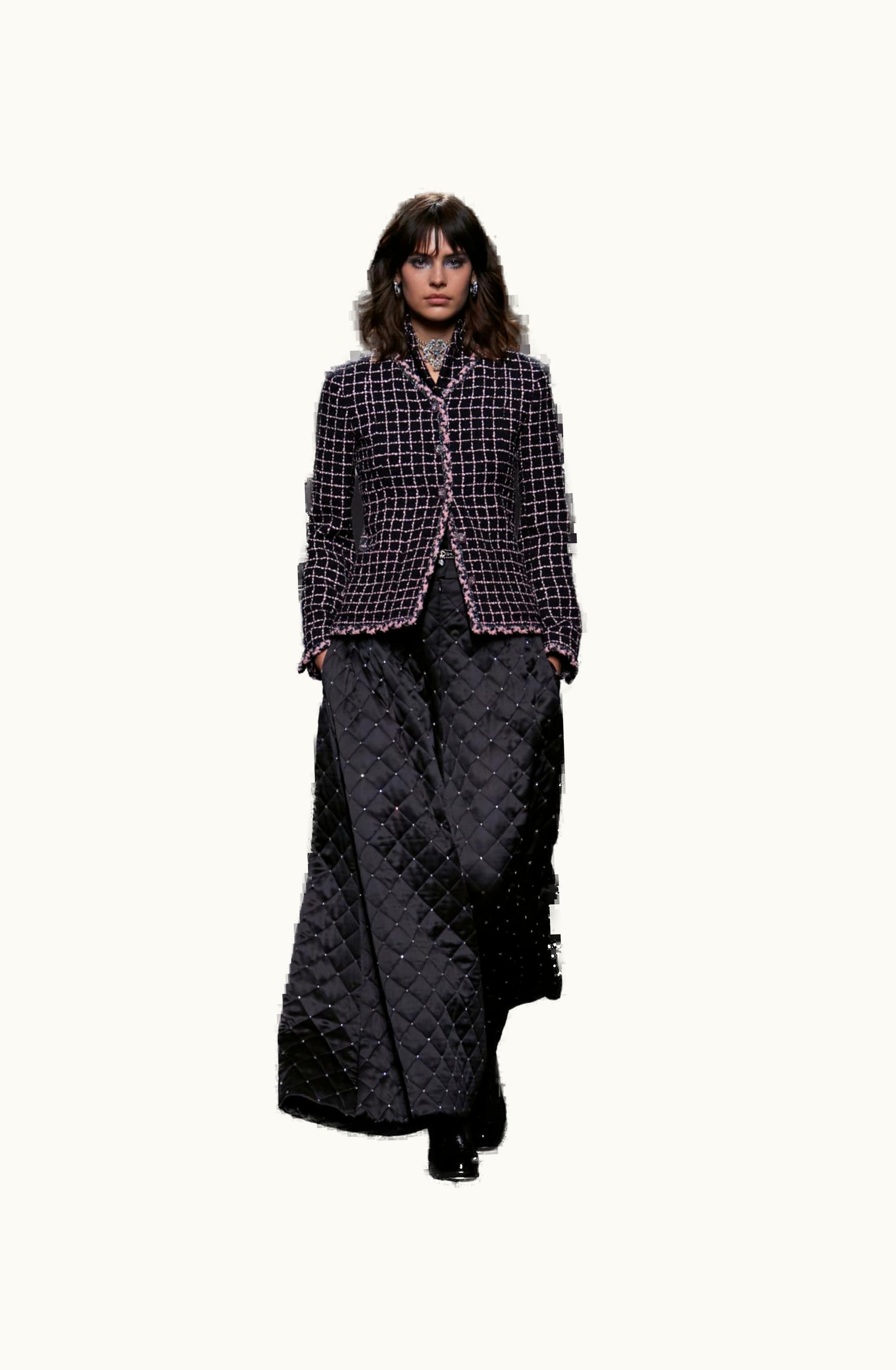 Chanel Chanel Jacket - Wool Tweed, Black, Pink & Silver