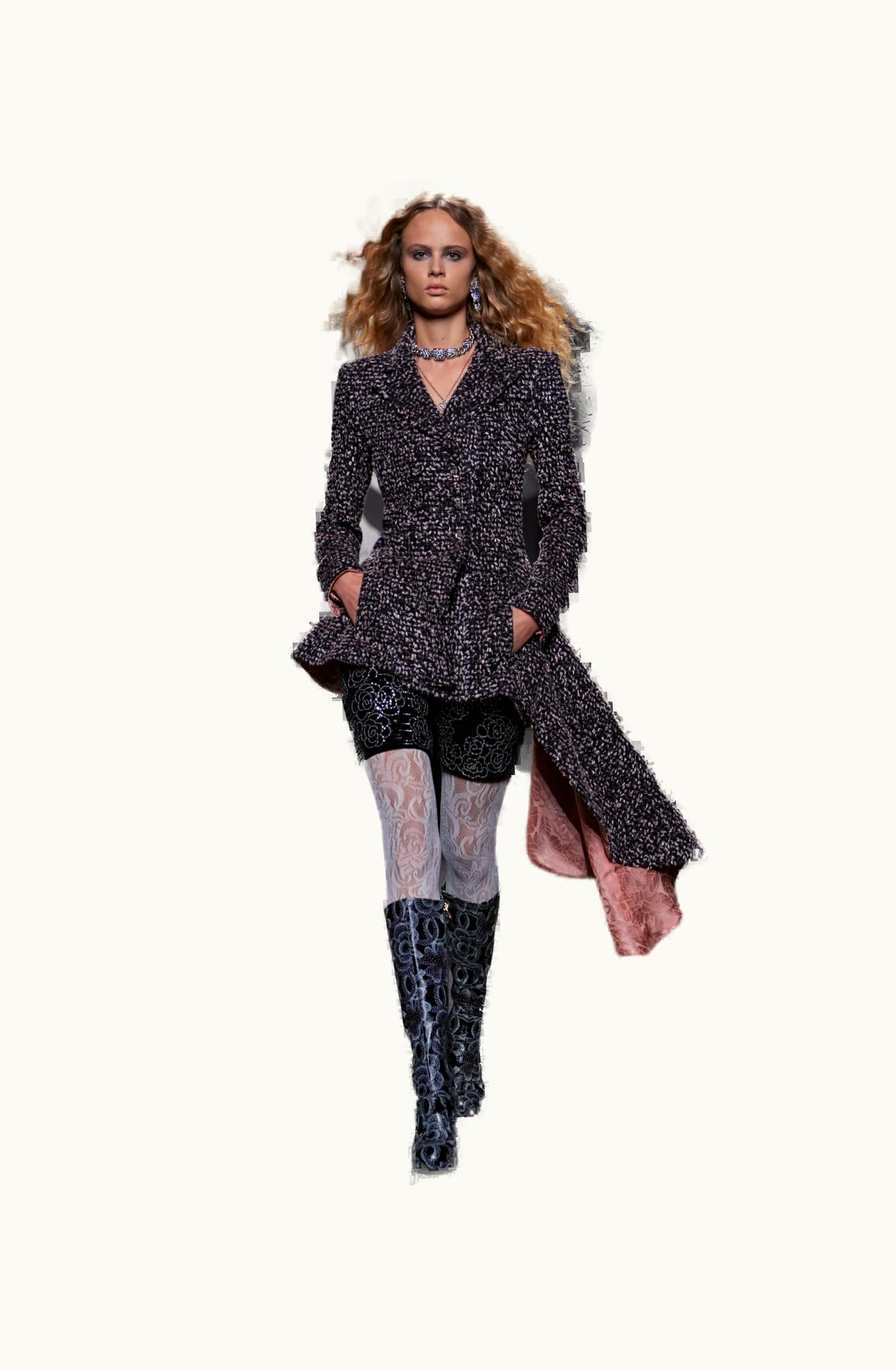 Chanel Chanel Jacket - Silk & Wool Tweed, Black & Pink